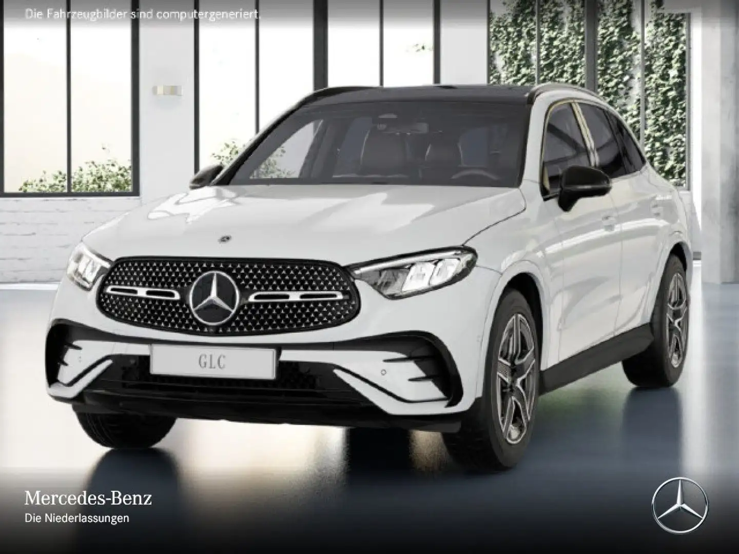 Mercedes-Benz GLC 200 4M AMG+NIGHT+PANO+360+AHK+LED+TOTW+KEYLESS Blanc - 2