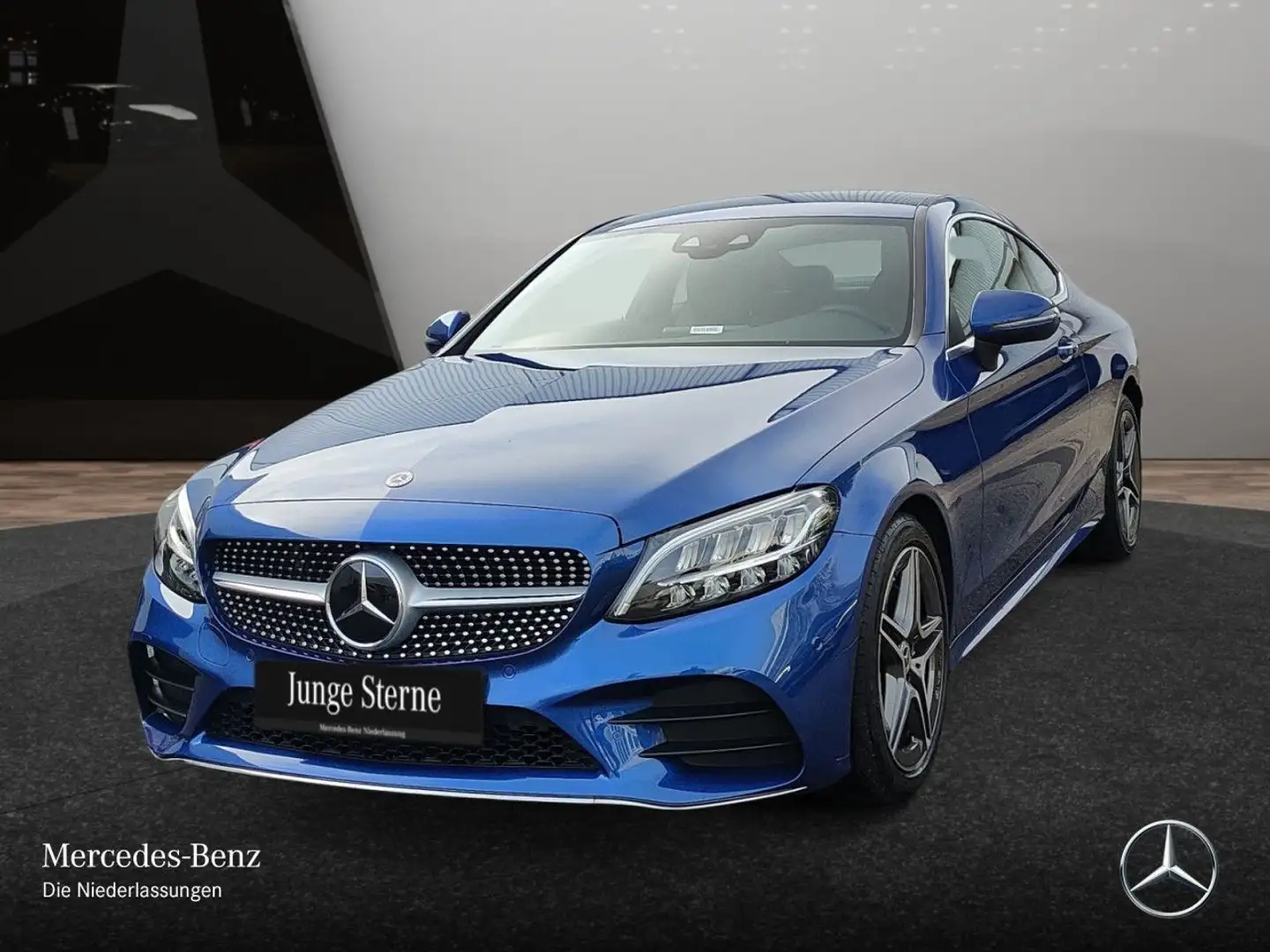 Mercedes-Benz C 220 d Coupé AMG+LED+FAHRASS+BURMESTER+KEYLESS Blau - 2