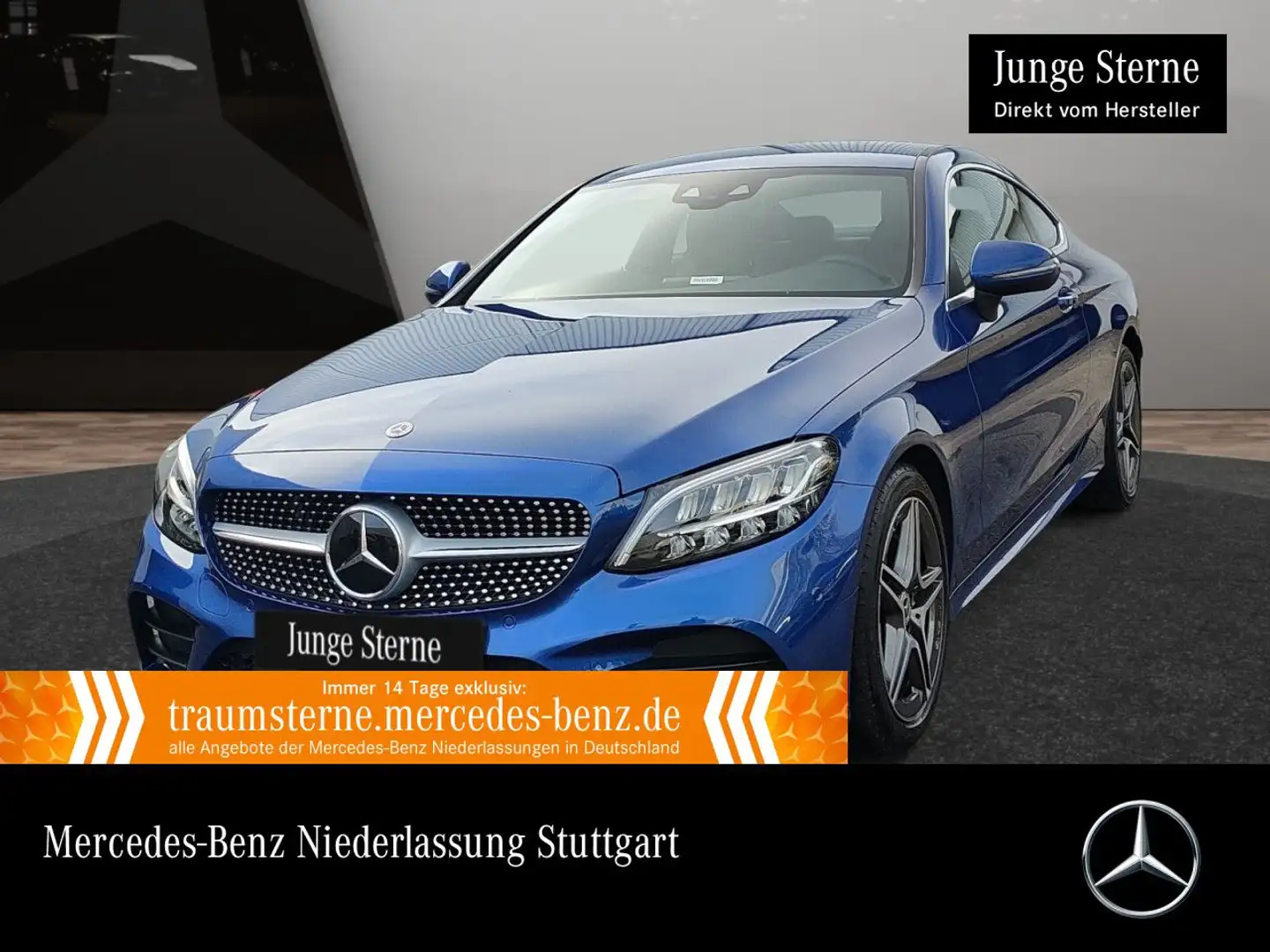 Mercedes-Benz C 220 d Coupé AMG+LED+FAHRASS+BURMESTER+KEYLESS Blau - 1