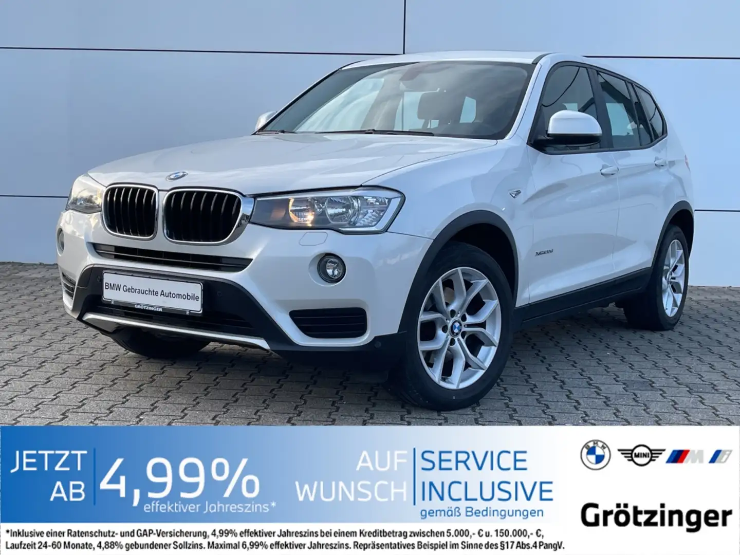 BMW X3 xDrive20d Pano+AHK+SHZ+Klima+PDC Blanc - 1