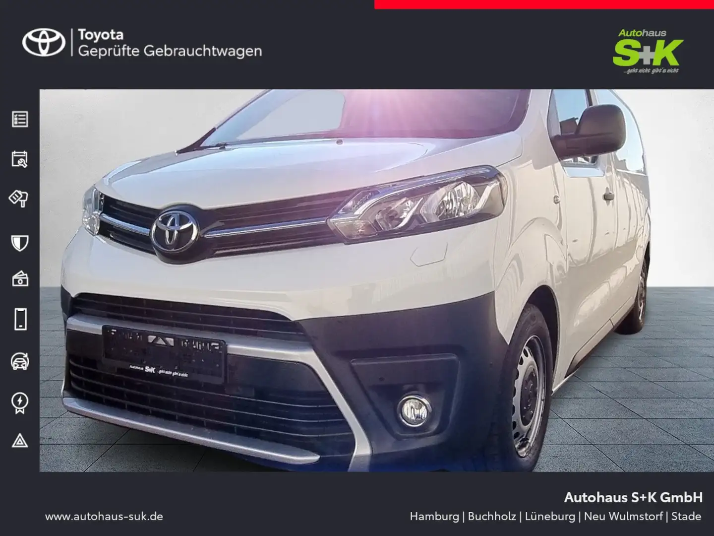 Toyota Proace 1.5 D-4D L1 Meister*NAVI+AHK+KLIMA+KAMERA+PDC*** Wit - 1