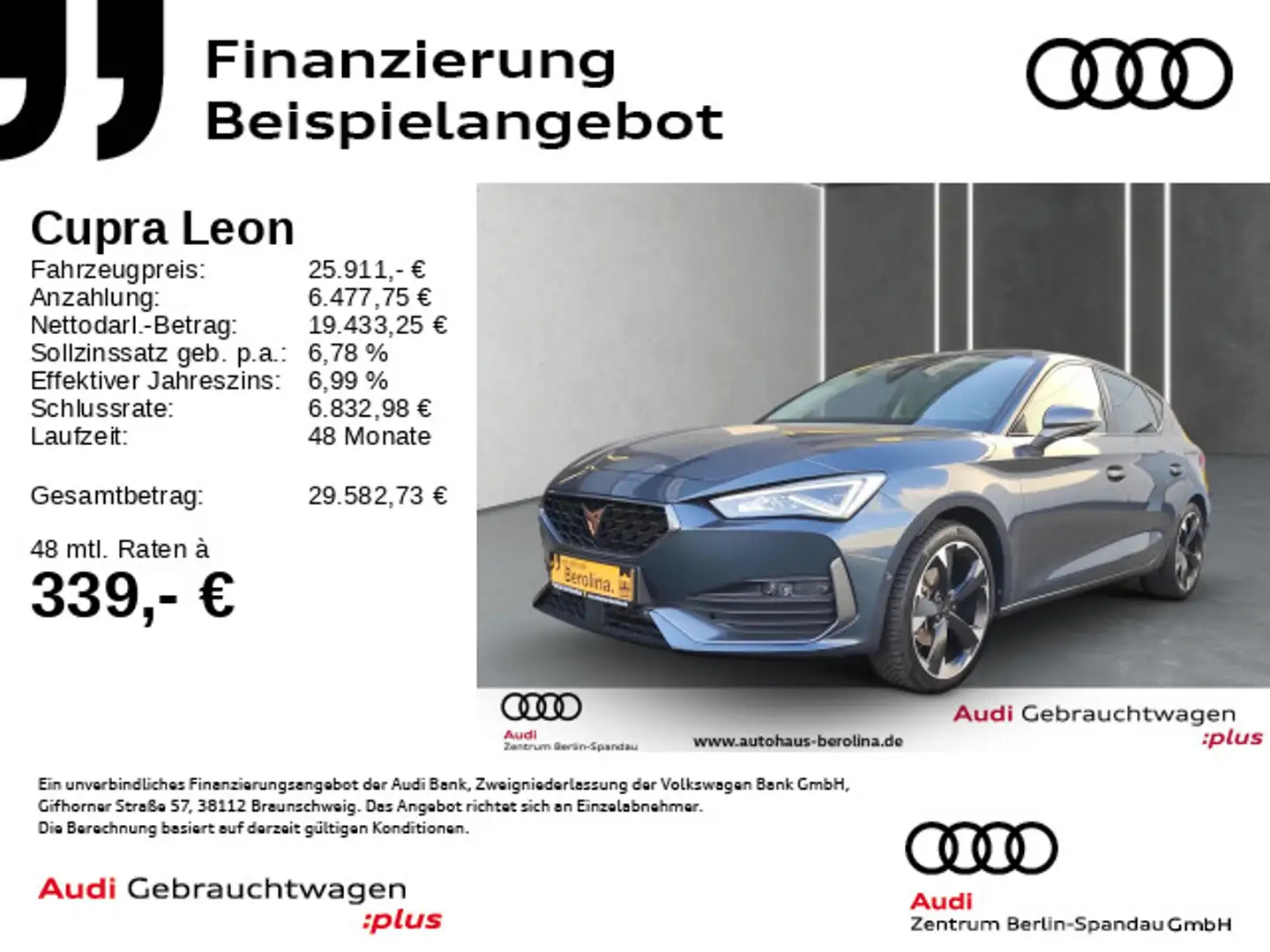 CUPRA Leon 1.5 eTSI DSG *ACC*AHK*BEATS*Vision+*SHZ* Grau - 1