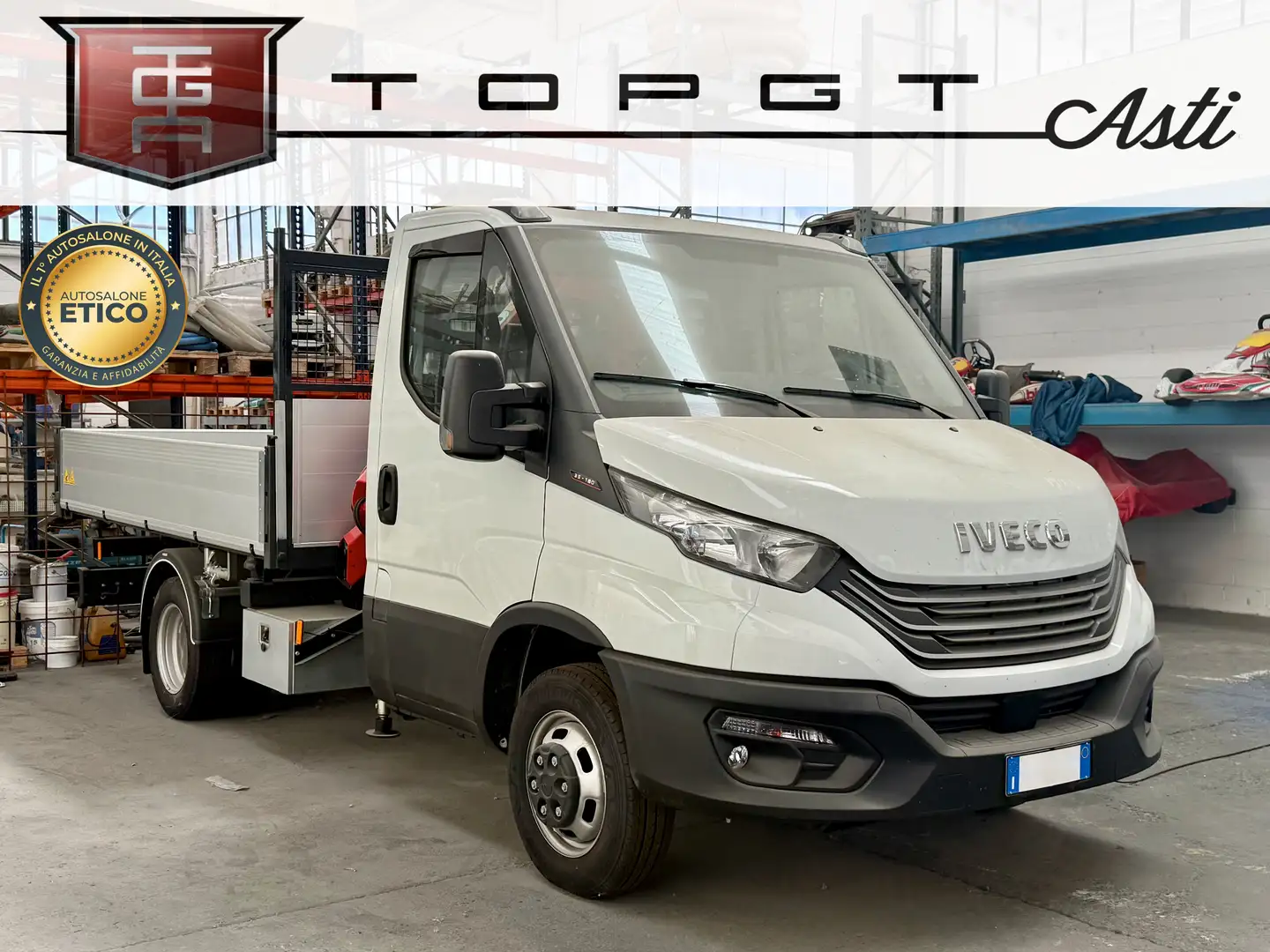 Iveco Daily 35-180 3.0cc 175cv GRU HC, RIBALTABILE SU 3 LATI Bianco - 1