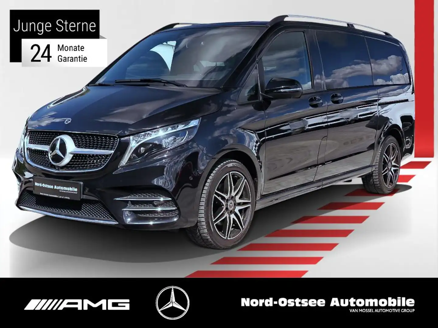 Mercedes-Benz V 300 LANG 4MATIC AMG DISTR AHK STDHZG BURMESTER Noir - 1