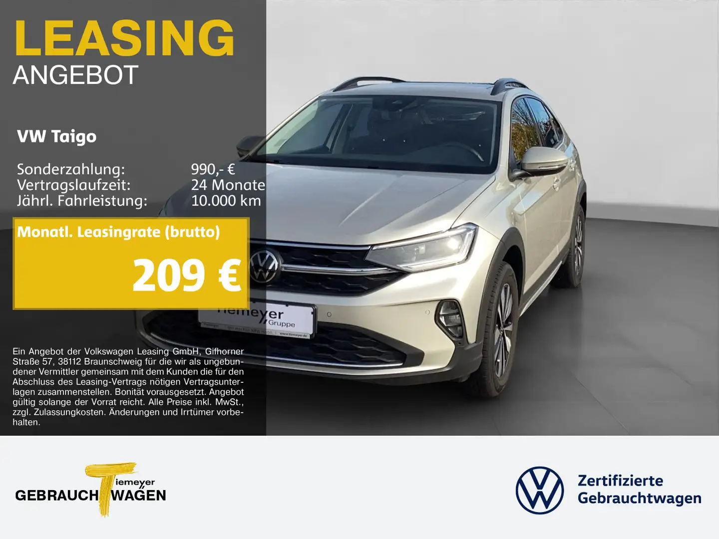 Volkswagen Taigo 1.0 TSI DSG MOVE MATRIX NAVI KAMERA Silber - 1