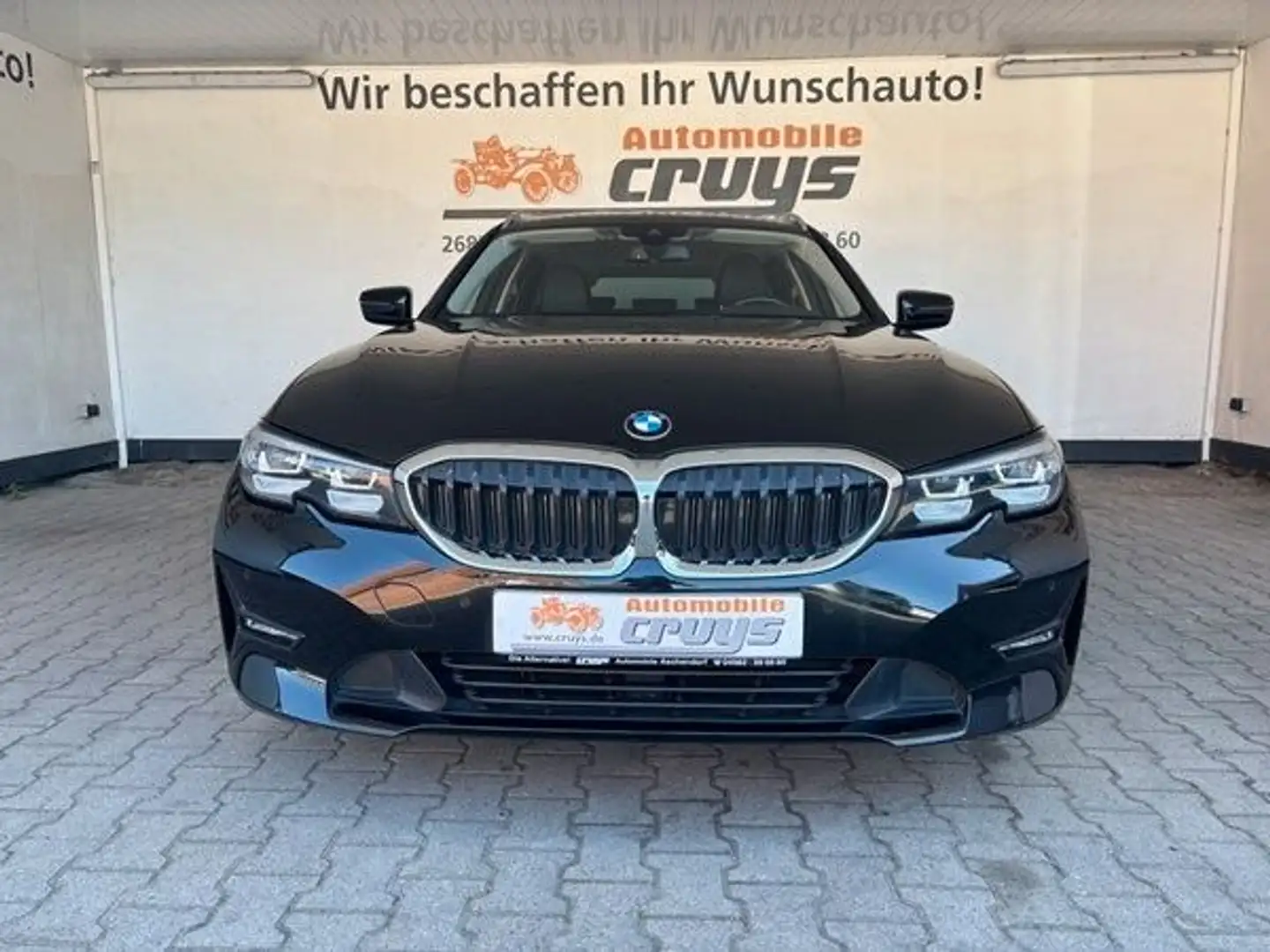BMW 318 d Touring Aut. Advantage - Teilleder / AHK Zwart - 2