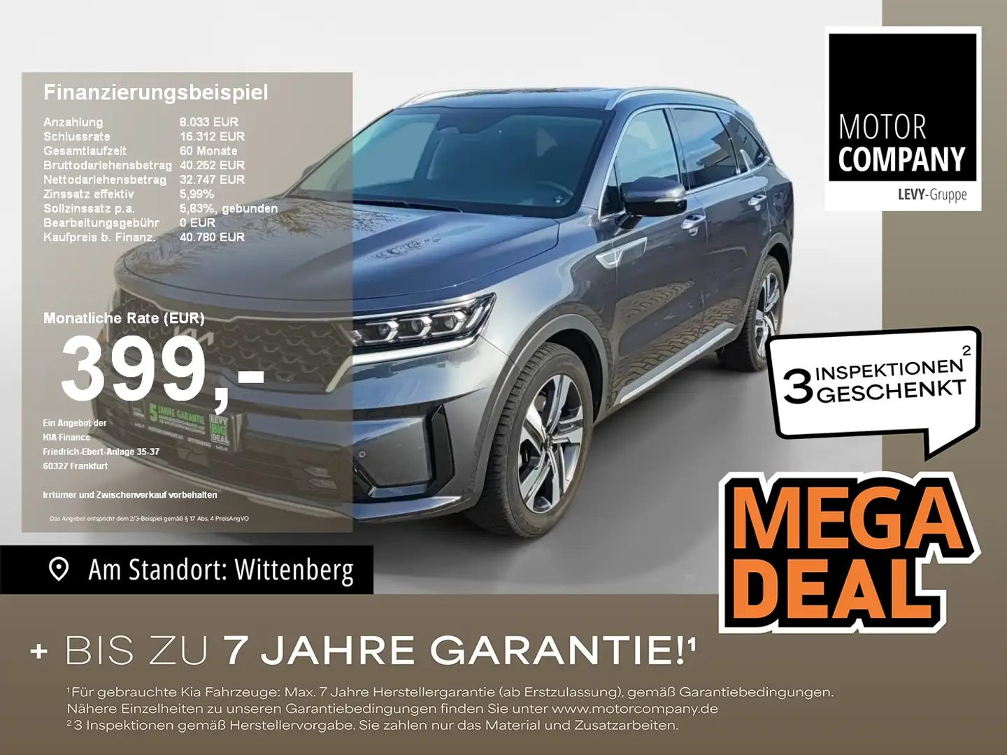 Kia Sorento 2.2 CRDi Spirit 7-Sitzer*LED*DAB*Kamera* Grau - 1