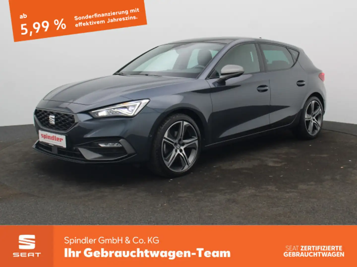 SEAT Leon FR 1.5 eTSI DSG / Pano, Navi, LED, ACC, AHK Gris - 1