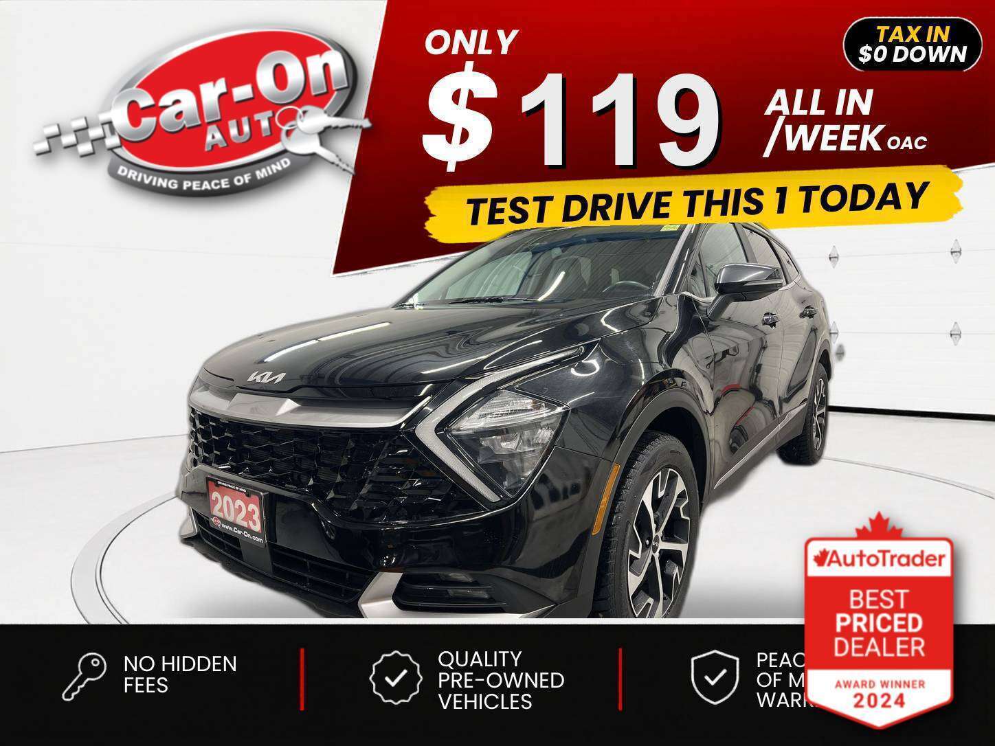 Black 2023 Kia Sportage EX AWD SUV / Crossover All-Wheel Drive Automatic