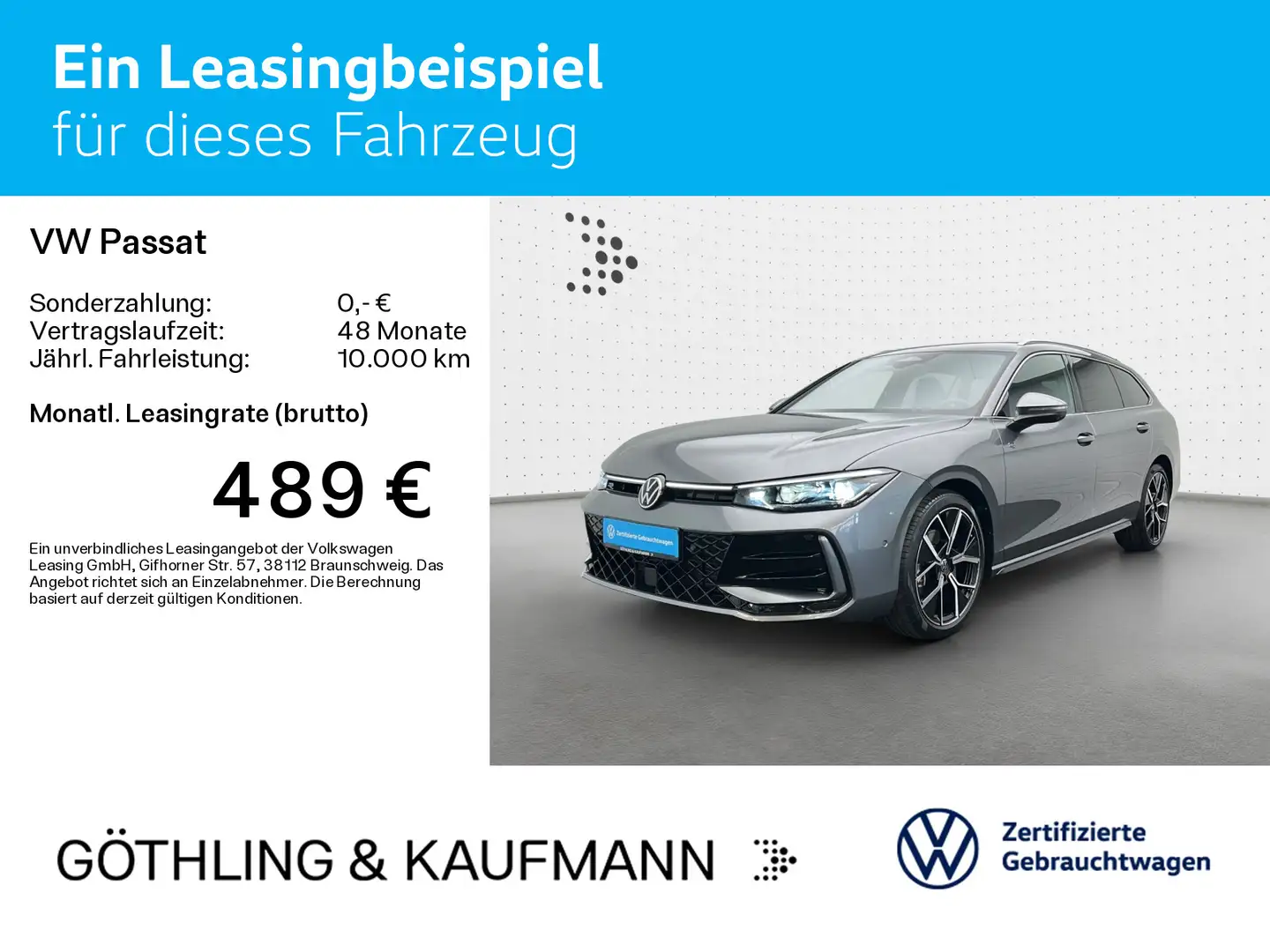 Volkswagen Passat R-Line 2.0 TDI DSG*NAVI*AHK*360*HUD*IQ-Dr Grau - 2