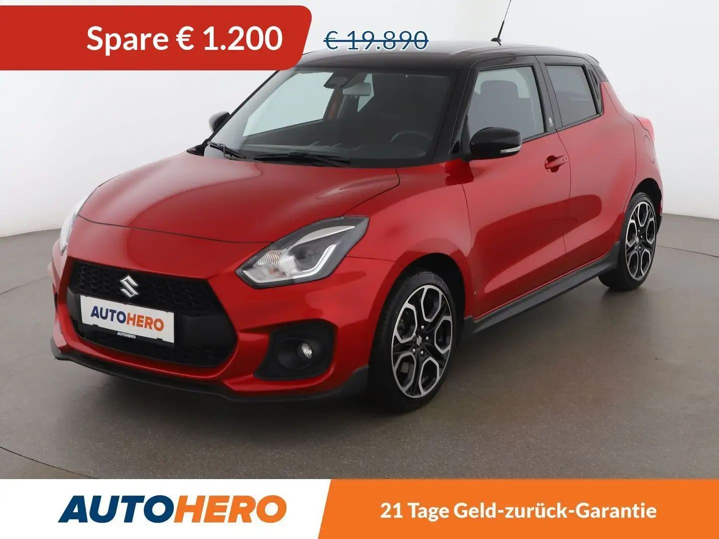 Suzuki Swift 1.4 BoosterJet Mild-Hybrid Sport *LED*ACC*SPUR*TOT Rouge - 1