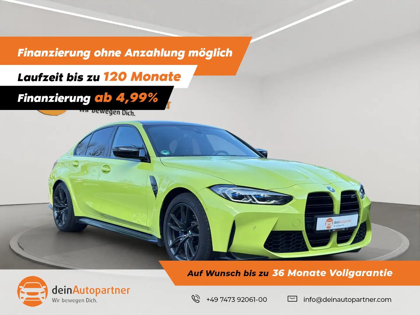 BMW M3 Competition Leder Widescr. H&K Laser Dr.Ass. Gelb - 1