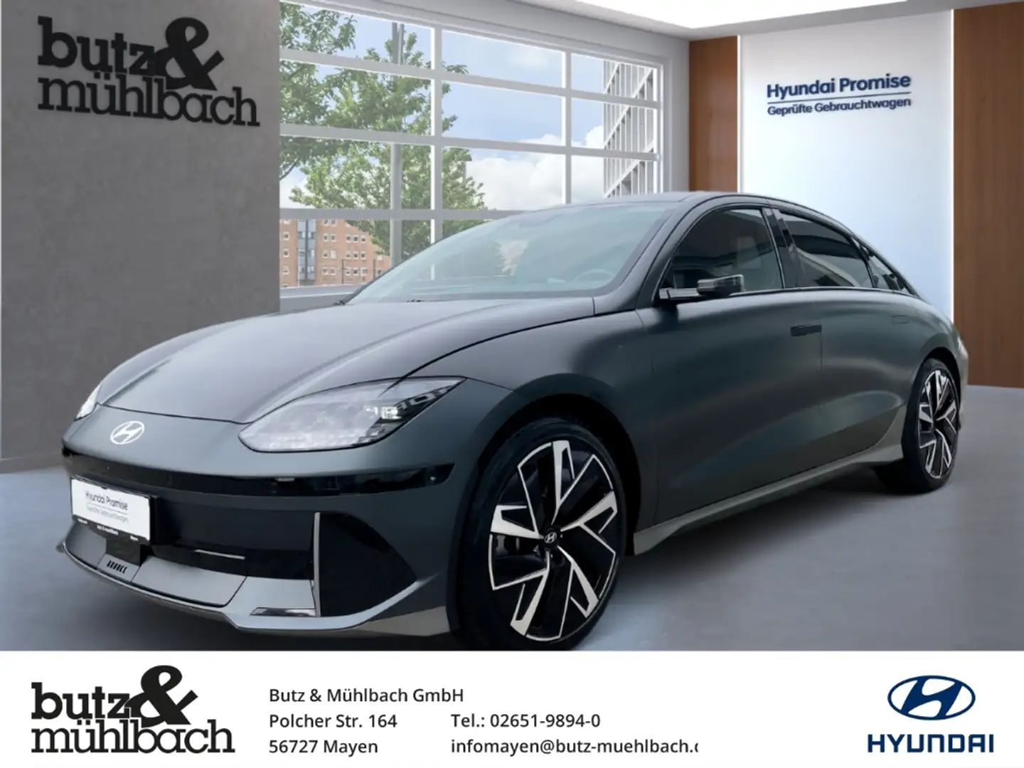 Hyundai IONIQ 6 4WD 77,4kWh Batt. UNIQ-Paket digitale Außenspiegel Gris - 1