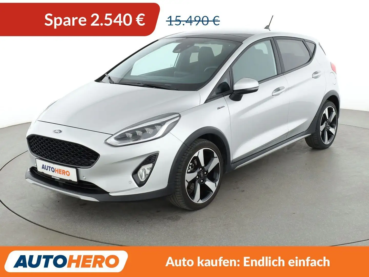 Ford Fiesta 1.0 EcoBoost Mild-Hybrid Active X*LED*NAVI*ACC*PDC Silber - 1