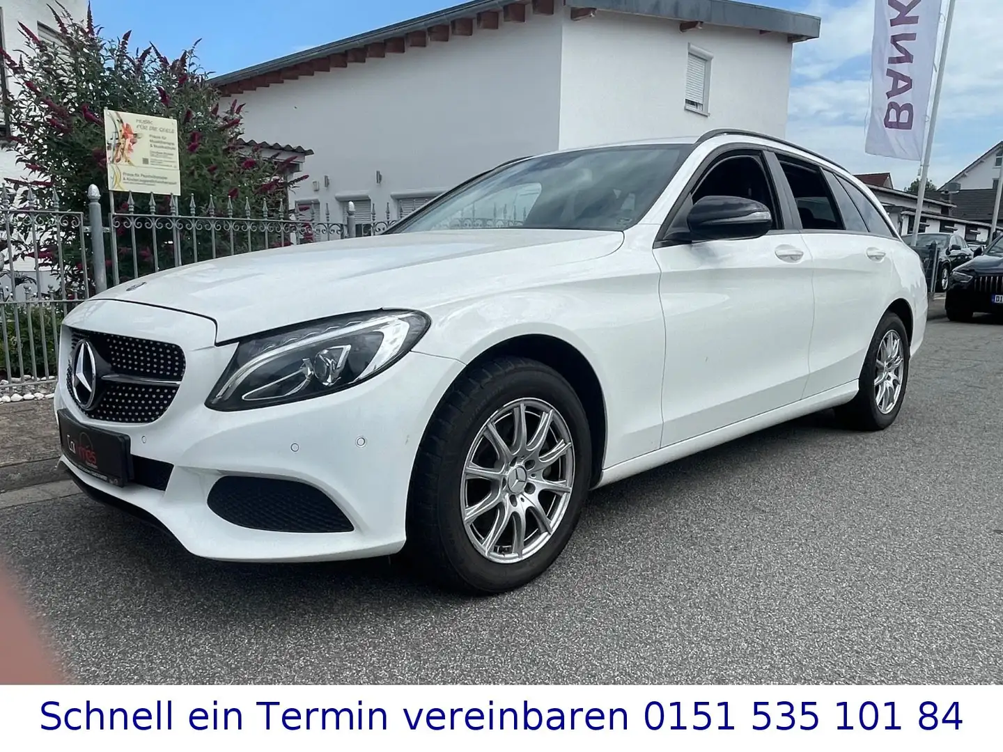 Mercedes-Benz C 200 T-Modell d G-Tronic Plus/AHK/1.Hand/TÜV N Weiß - 1