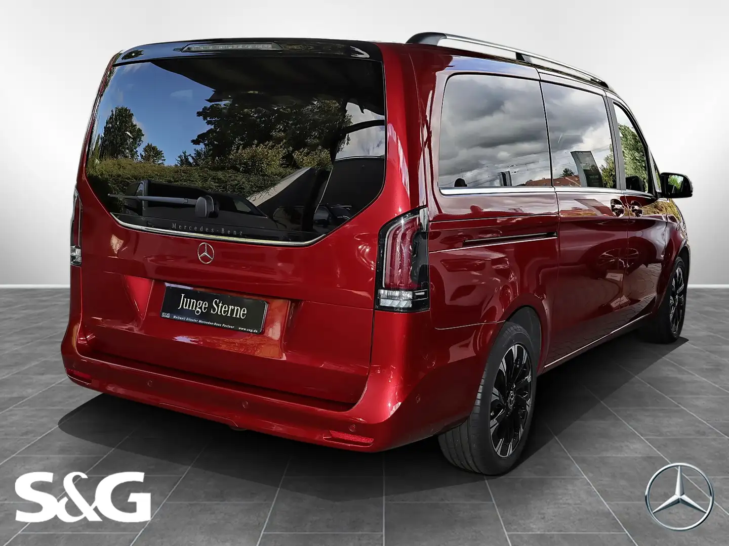 Mercedes-Benz V 220 d AVANTGARDE Lang 360°+Sitzhzg.+AHK+MBUX Rouge - 2