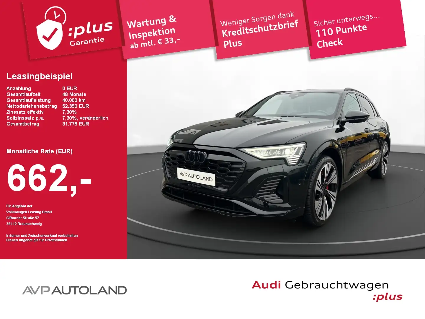Audi Q8 e-tron 50  quattro S line | AHK | Matrix-LED | Schwarz - 1