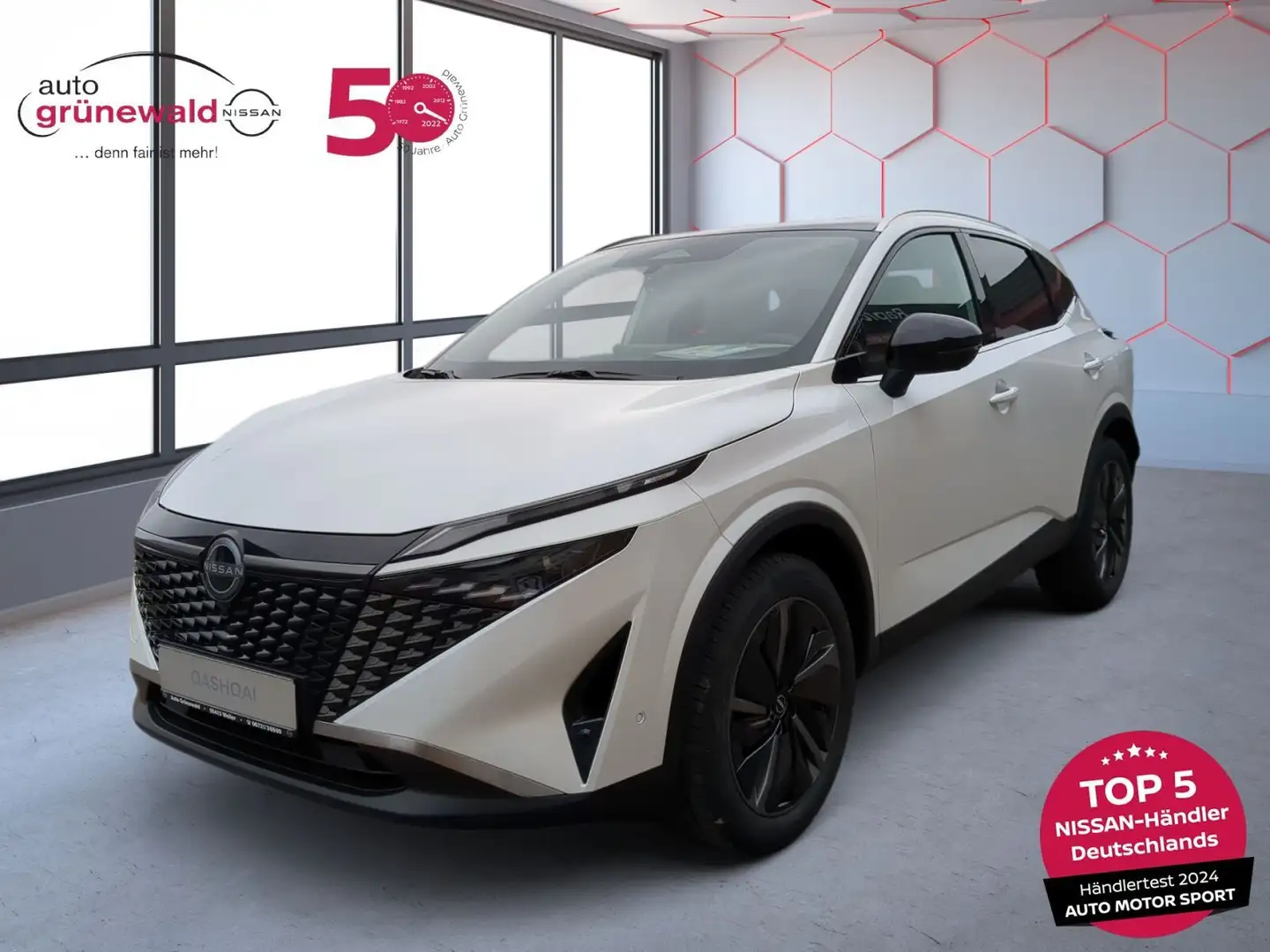 Nissan Qashqai Tekna e-Power 205PS,BOSE,LED,Glasdach Weiß - 1