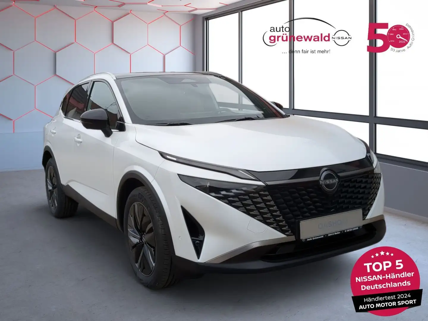 Nissan Qashqai Tekna e-Power 205PS,BOSE,LED,Glasdach Weiß - 2