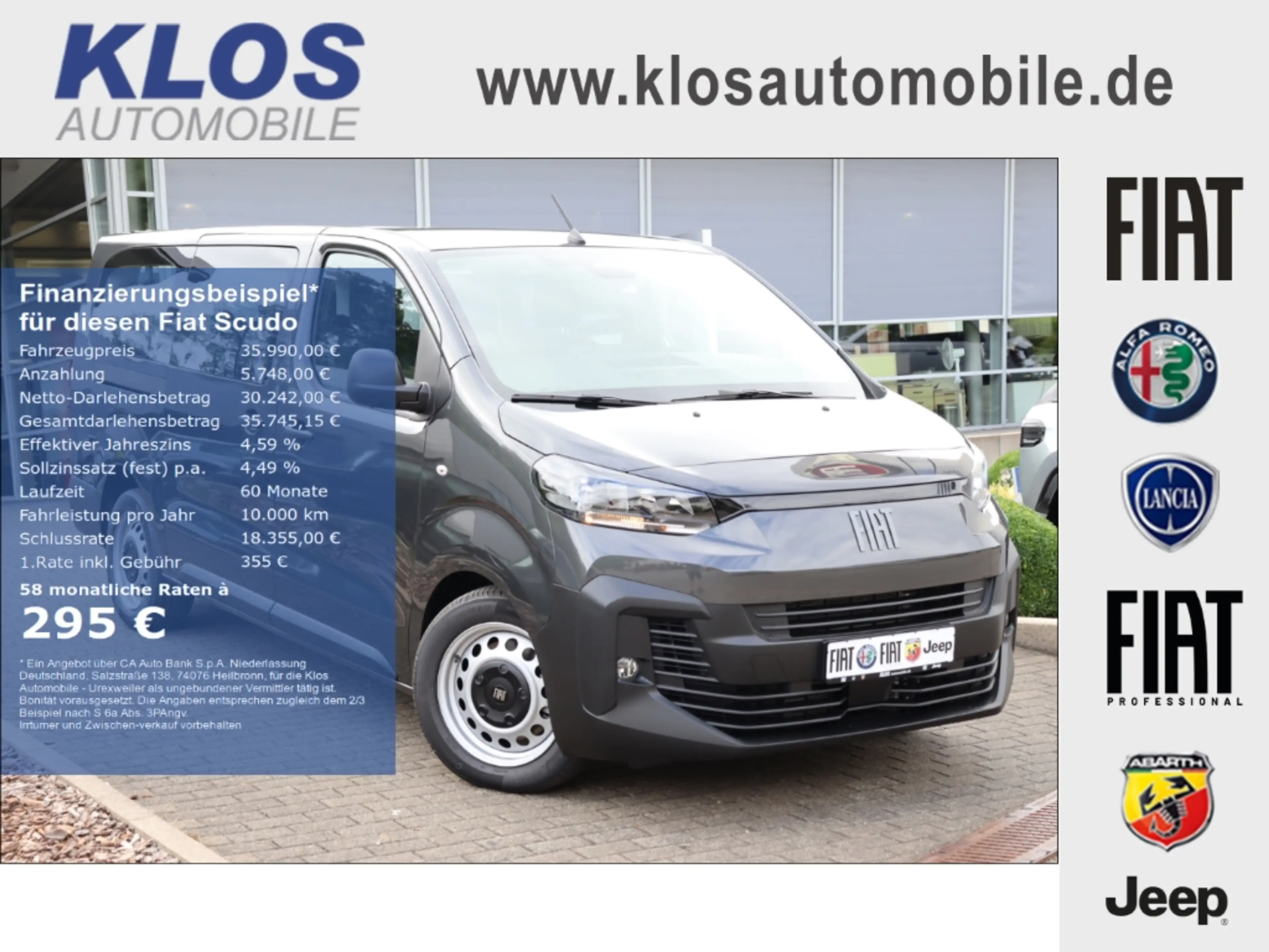 Fiat Scudo KOMBI L3 2.2L 180 PS AT8 AHK KAMERA 9-SITZER