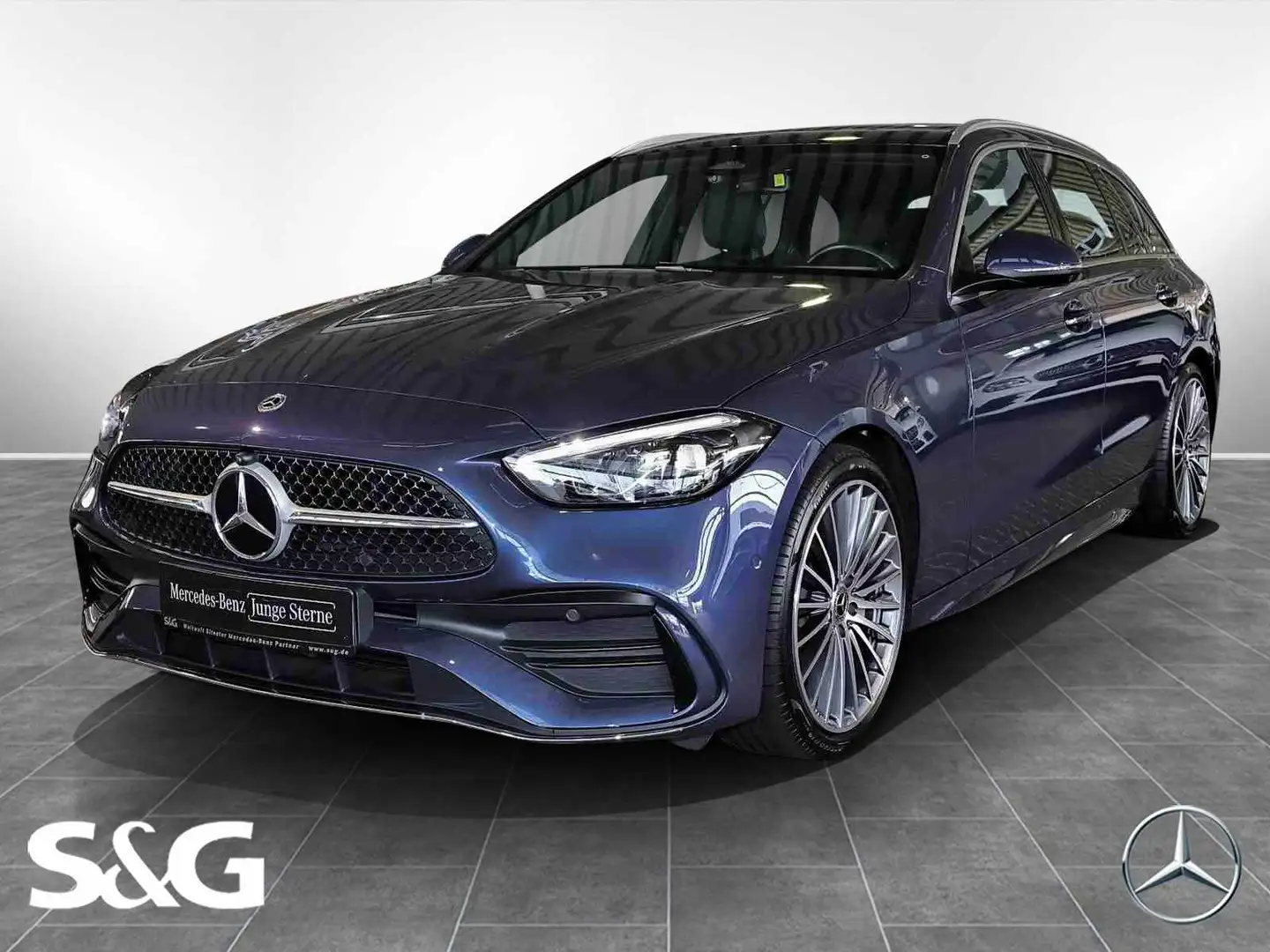 Mercedes-Benz C 180 T AMG PANO+TOTWINKEL+DISTRONIC+MEMORY+19" Blau - 1
