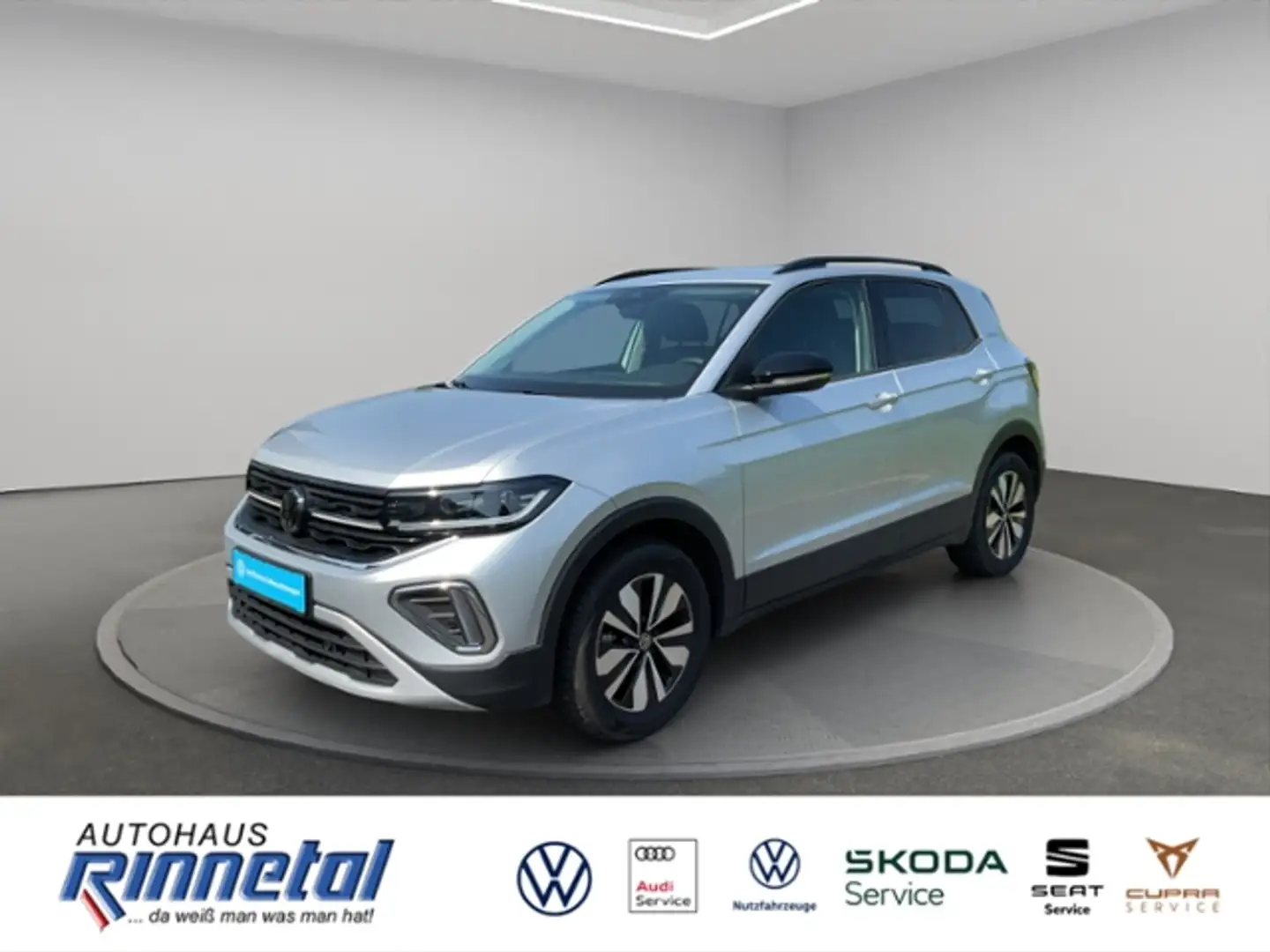 Volkswagen T-Cross 1.0 TSI Goal MATRIX LED+NAVI+KLIMAAUT+ACC+SITZHZG Silber - 1