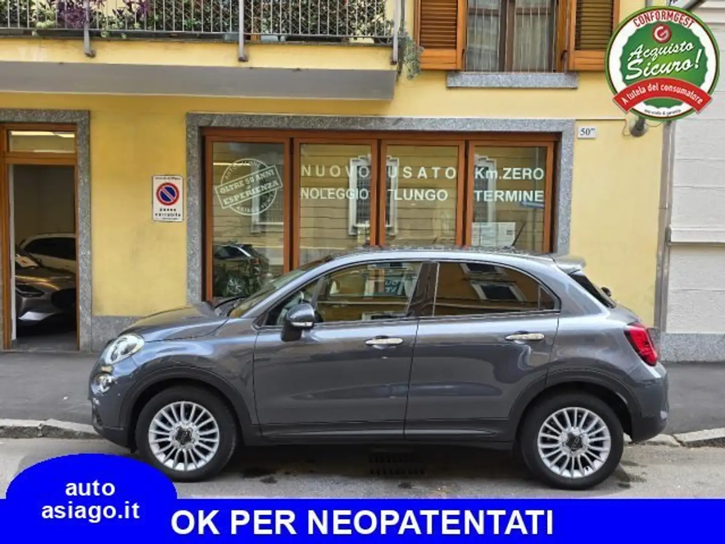 Fiat 500X 500X 1.3 mjt Connect 95cv Gris - 1