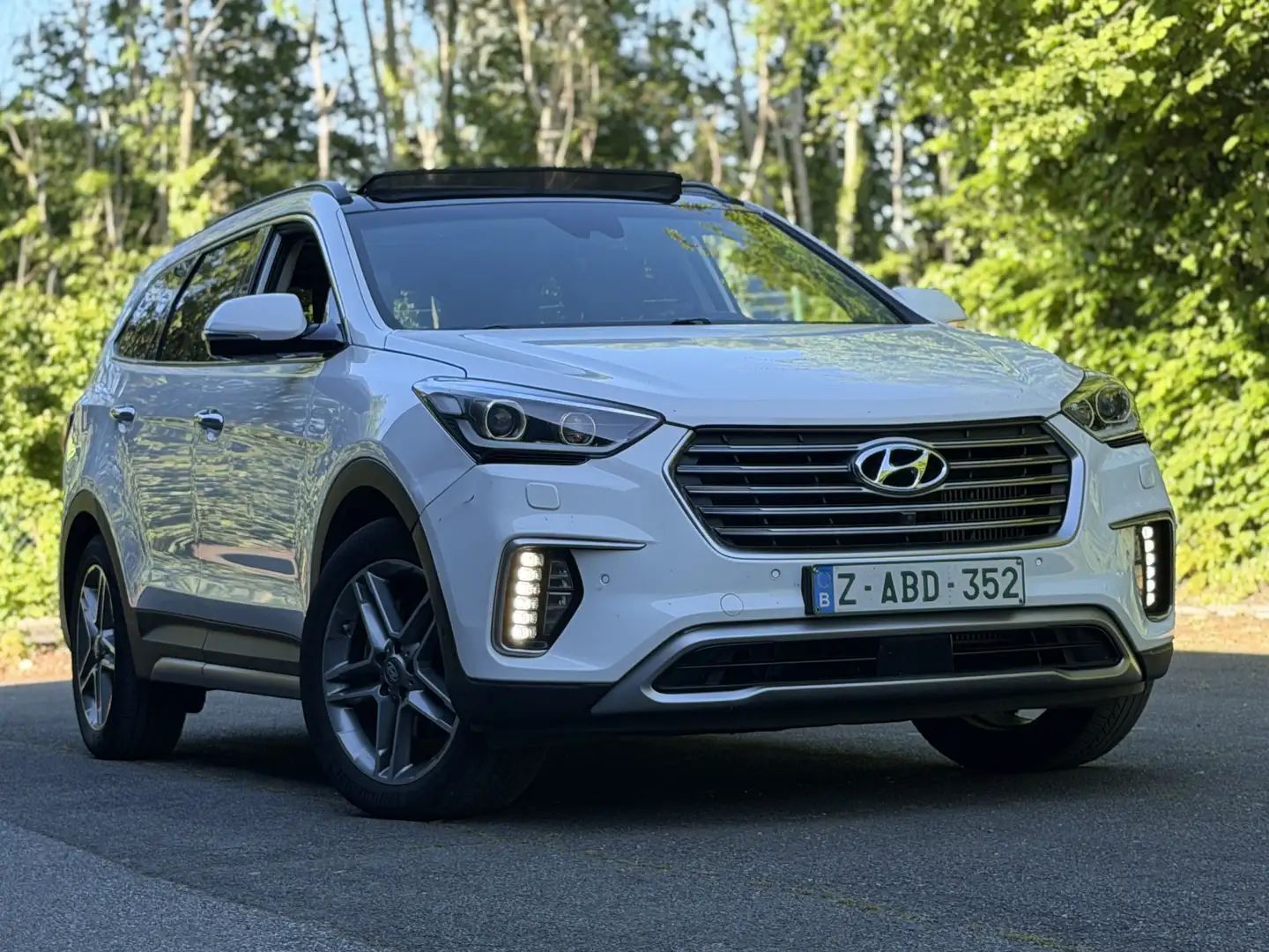 Hyundai Grand Santa Fe Diesel 7pl-Executive-Pano-360 cam-Navi-Leder-Full Weiß - 2