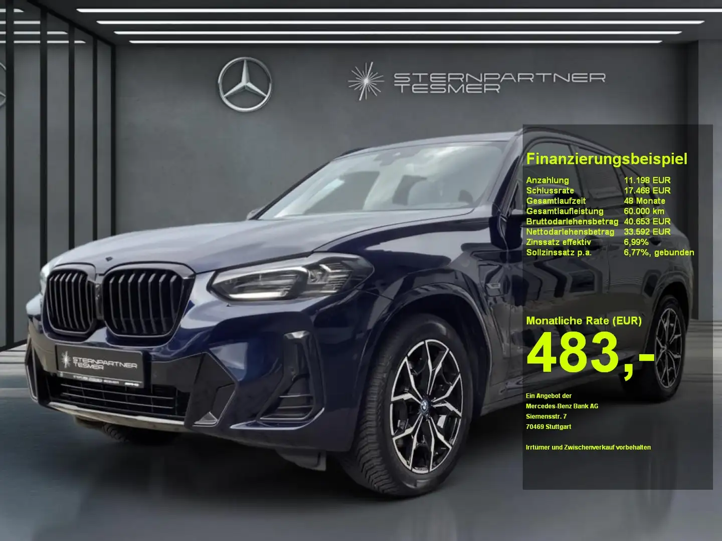 BMW X3 xDrive30e M-Sport   PANO Ad-LED 360° ACC HiFi Blu/Azzurro - 1
