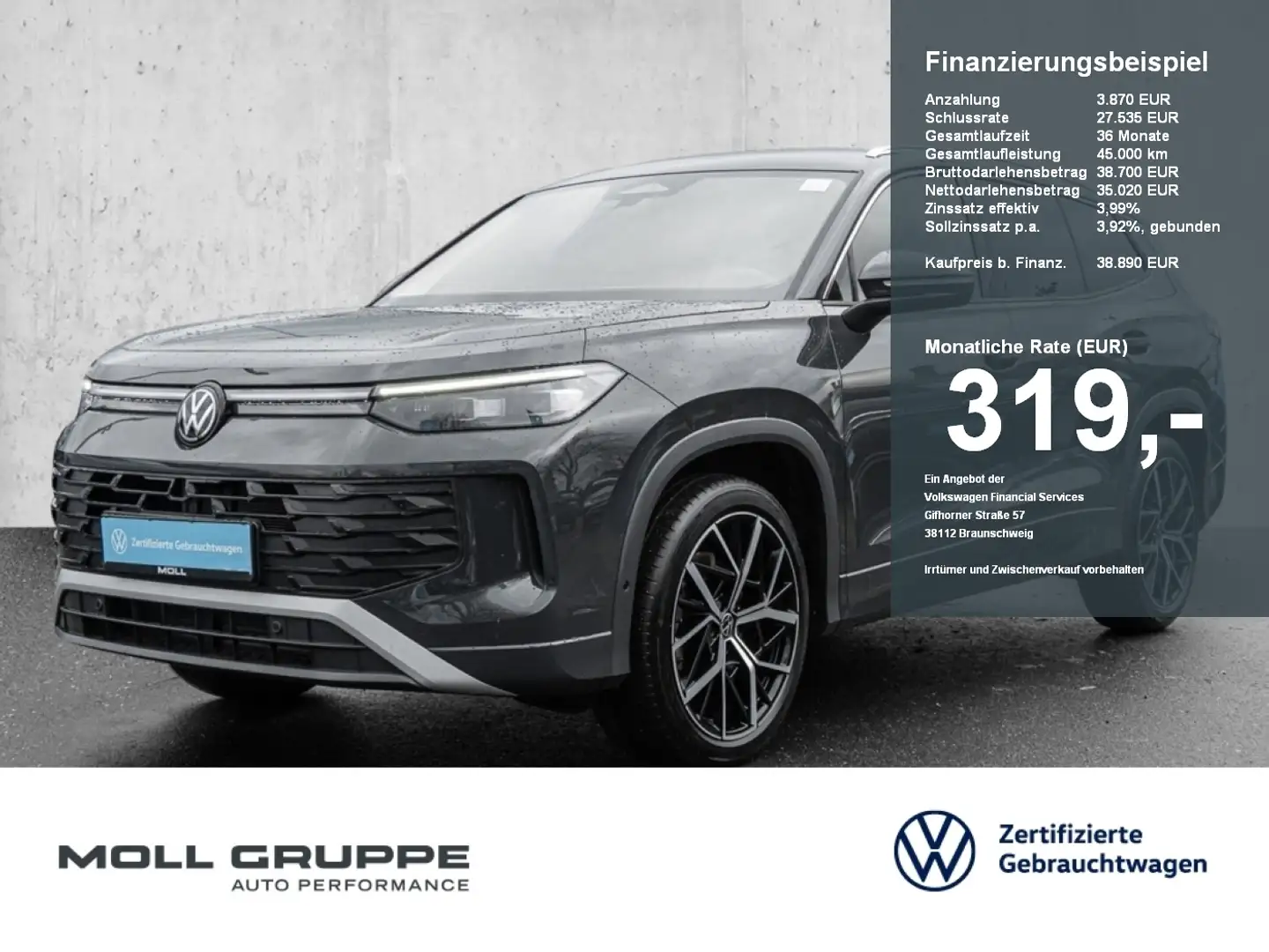 Volkswagen Tayron 1.5 eTSI DSG Life Grau - 1