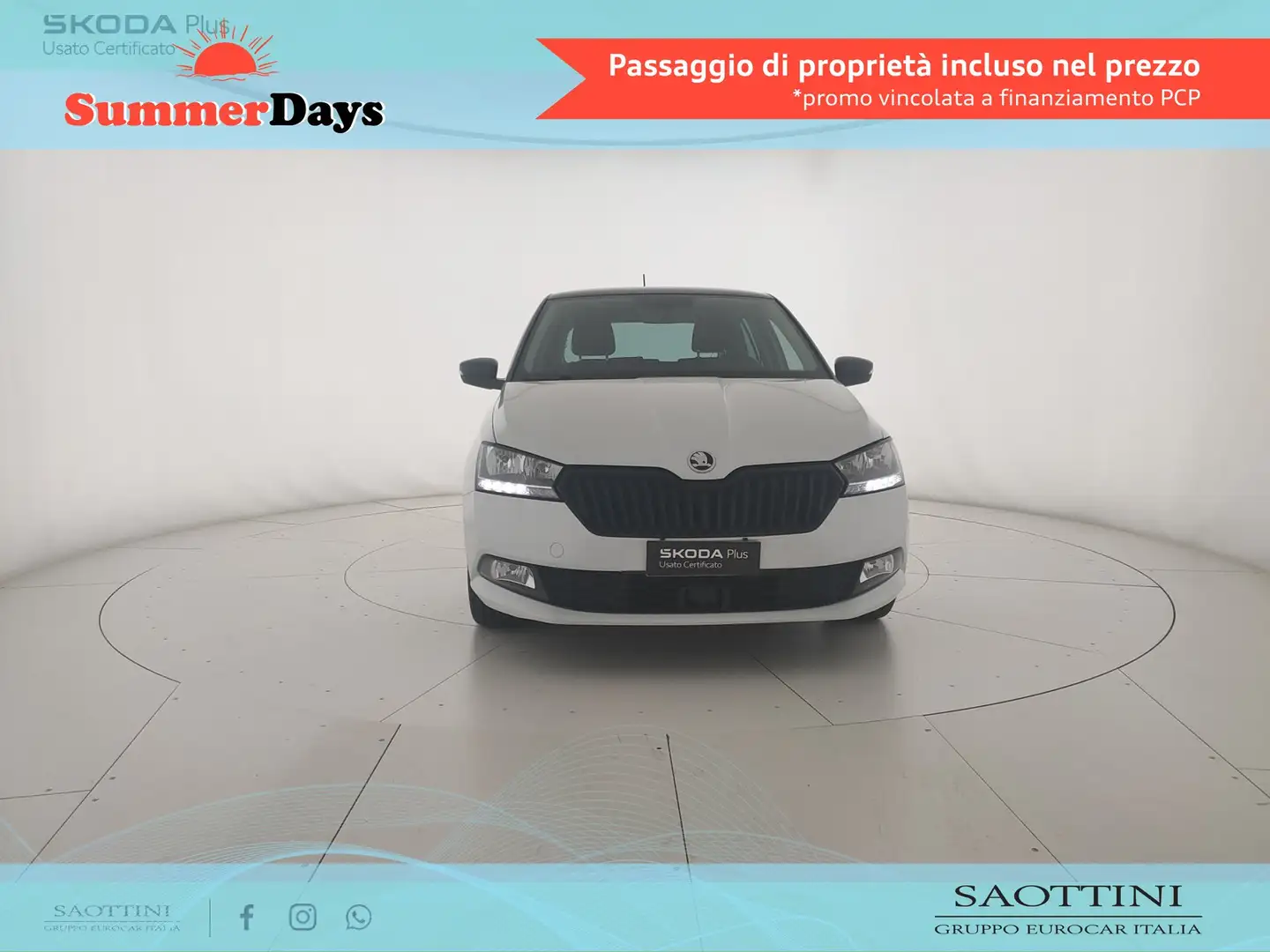 Skoda Fabia 1.0 mpi Twin Color nero 60 CV Bianco - 2