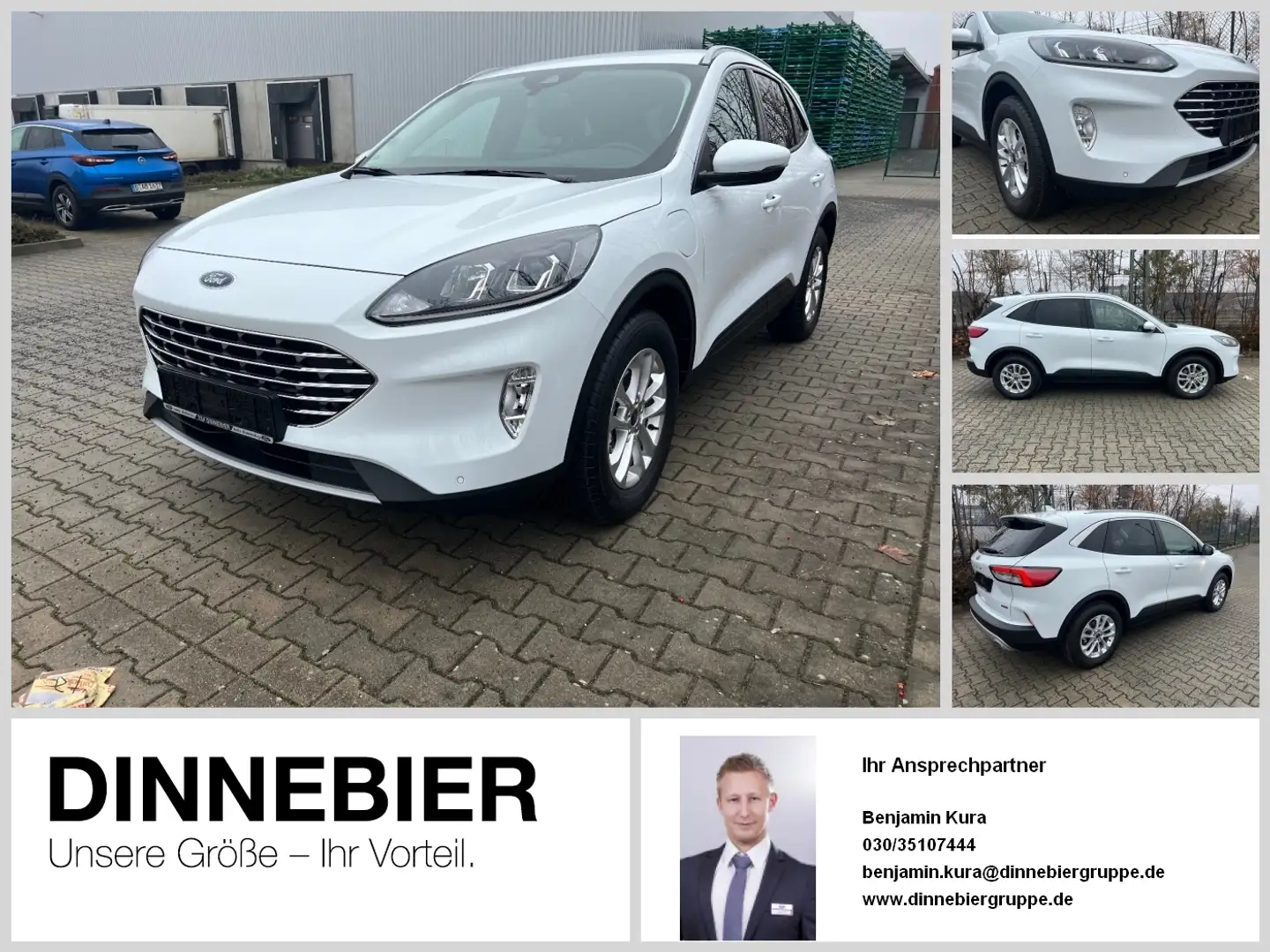 Ford Kuga Titanium Navi+Kamera+Winterpaket+Klima Blanc - 1