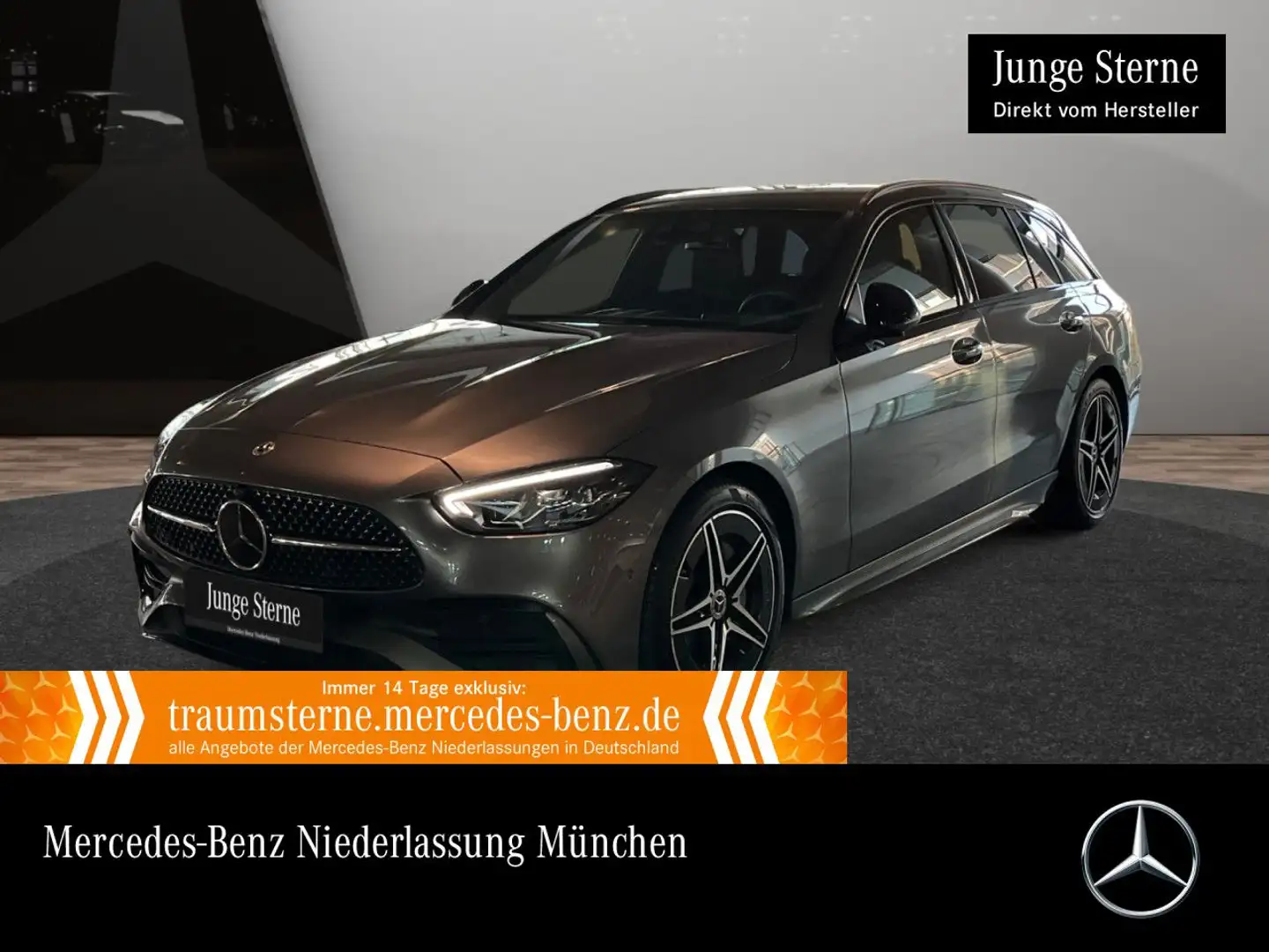 Mercedes-Benz C 300 T AMG+NIGHT+360+AHK+LED+KEYLESS+9G Gris - 1