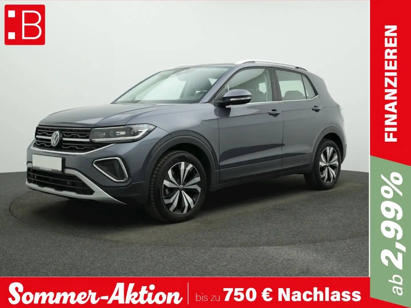 Volkswagen T-Cross 1.0 TSI DSG Style IQ.LIGHT AHK NAVI KAMERA Grau - 1