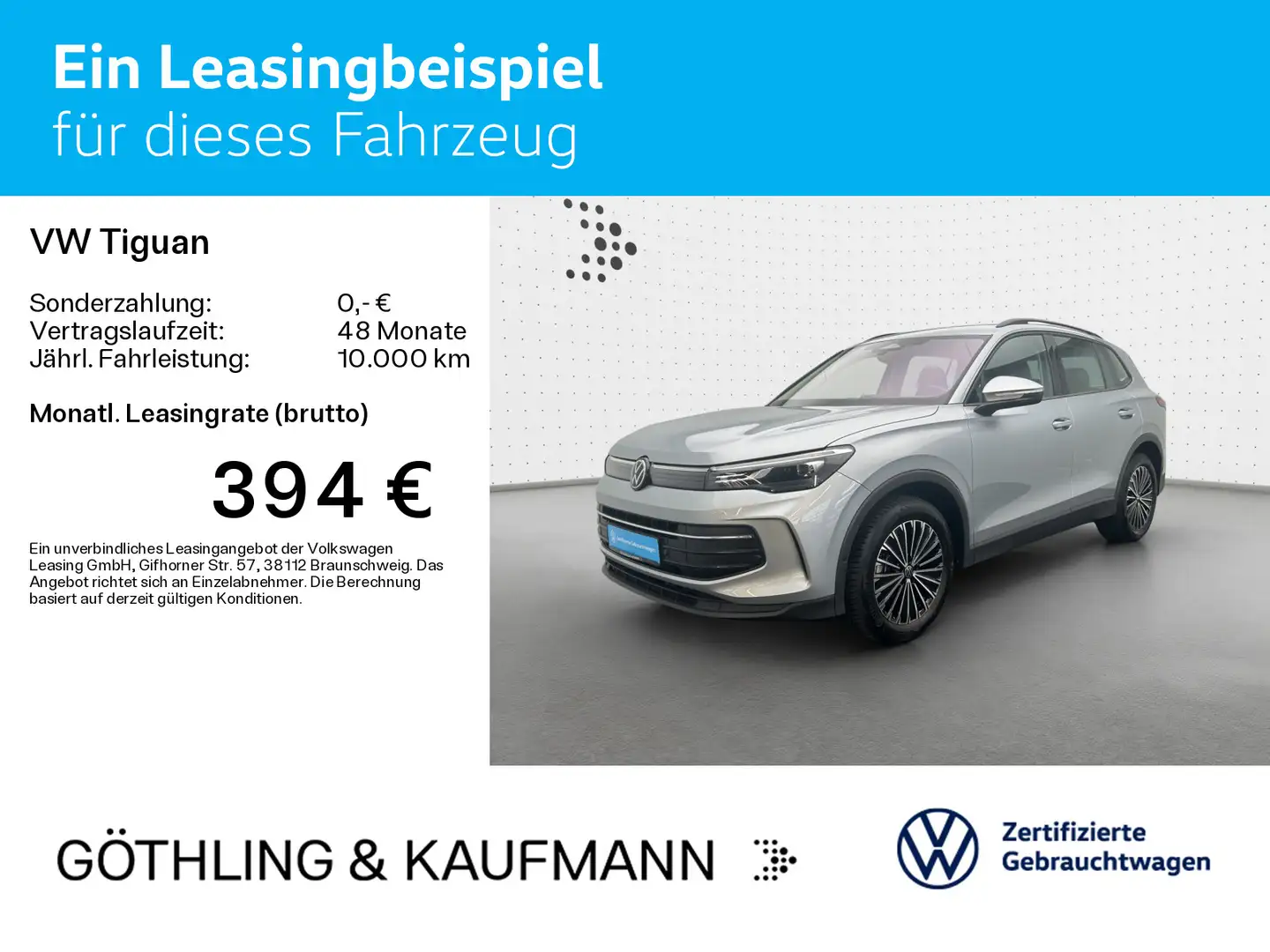 Volkswagen Tiguan Life 1.5 eTSI DSG*NAVI*STDHZG*AHK*KAM*ASG Silber - 2