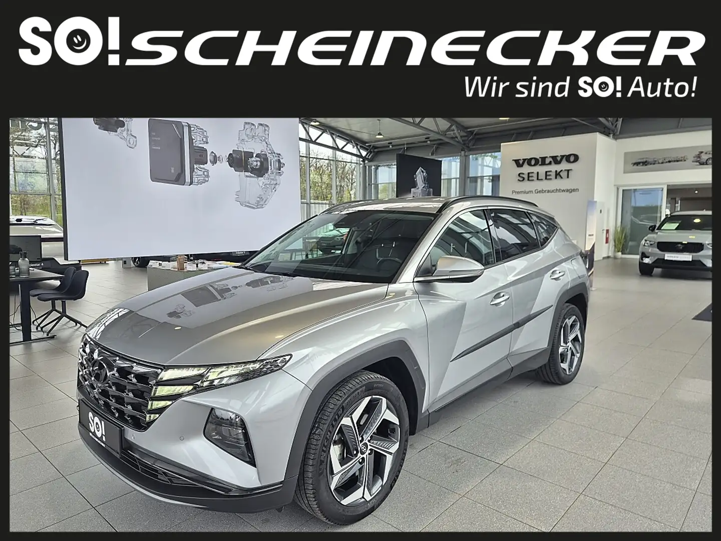 Hyundai TUCSON Tucson 1,6 T-GDI Hybrid 4WD Prestige Line Aut. Silber - 2
