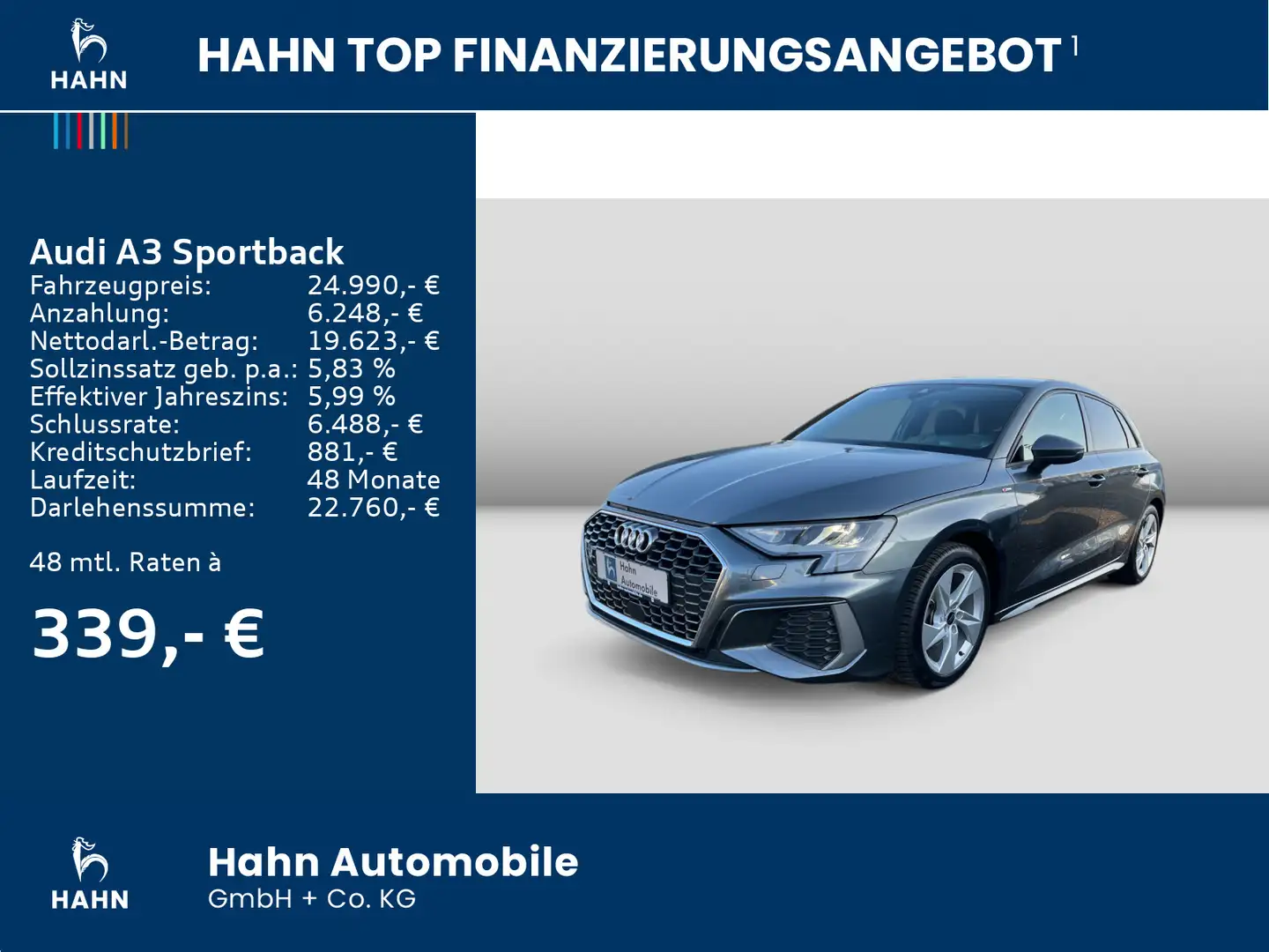 Audi A3 30 1.0TFSI s-line Klima Navi Virtua Grau - 2