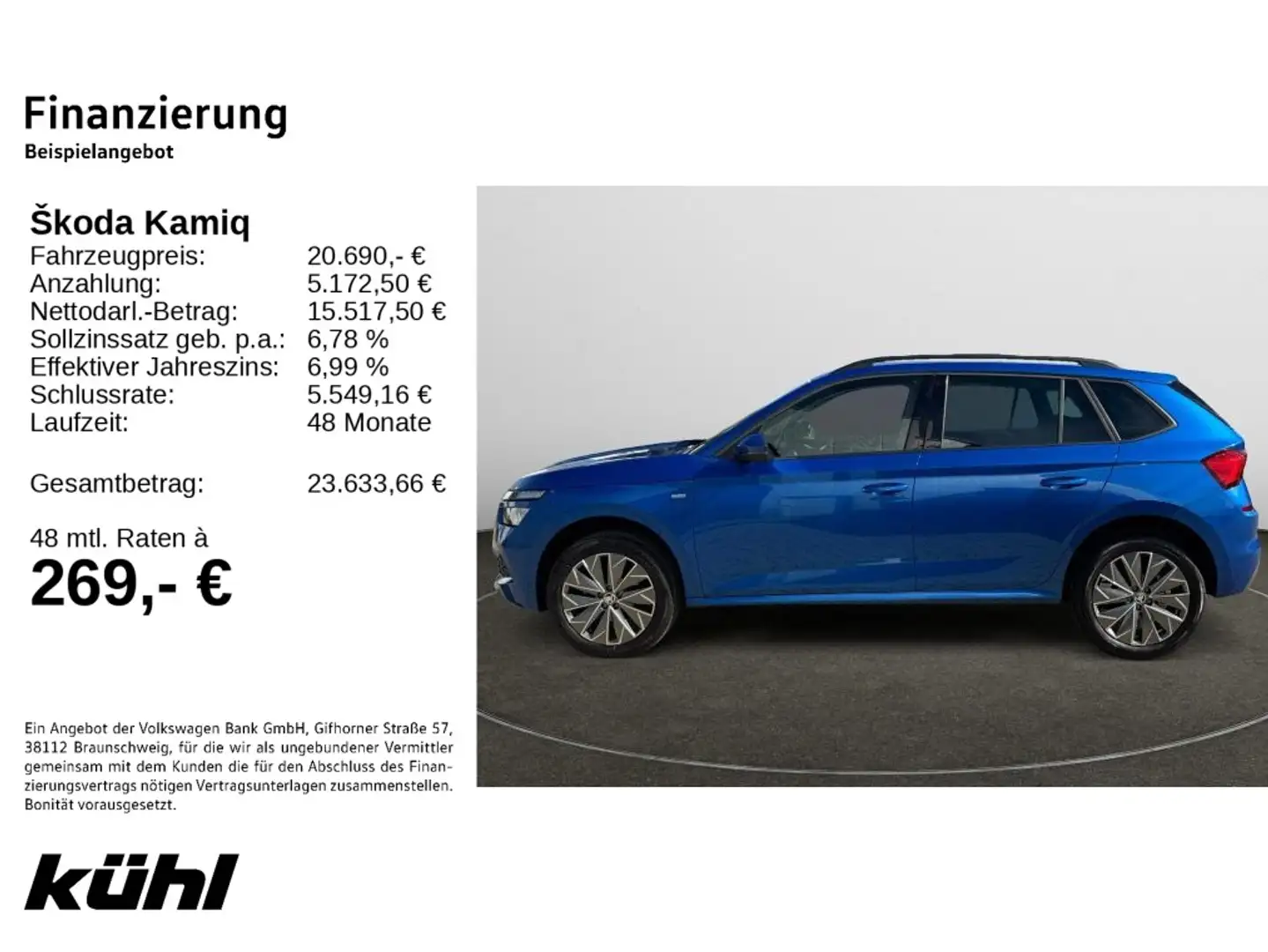 Skoda Kamiq 1.0 TSI Tour PDC Bleu - 2