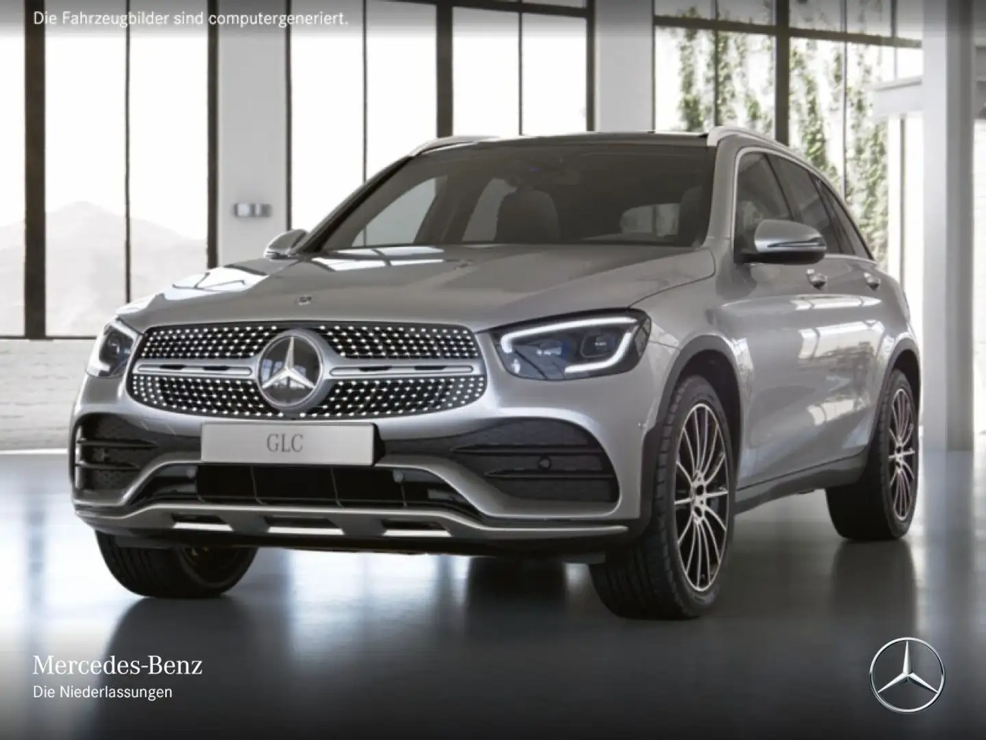 Mercedes-Benz GLC 300 d 4M AMG+PANO+AHK+MULTIBEAM+KAMERA+HUD+9G Silber - 2