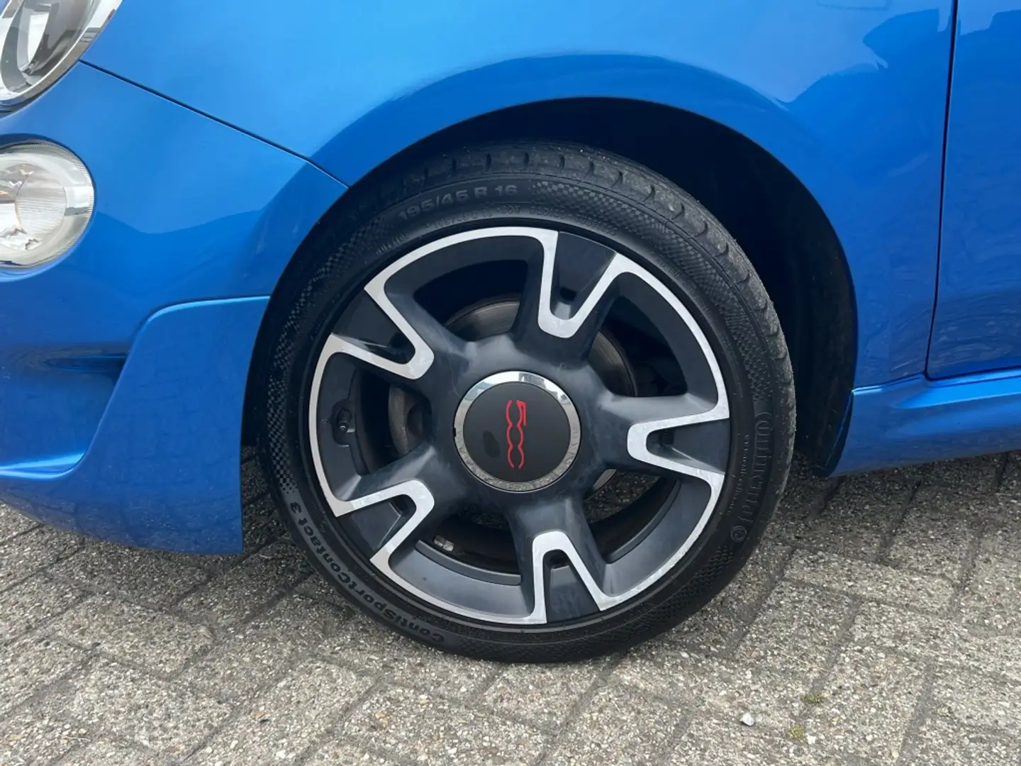 Fiat 500 TwinAir Turbo 105 PK Sport | Navi | PDC | 16" Blauw - 2
