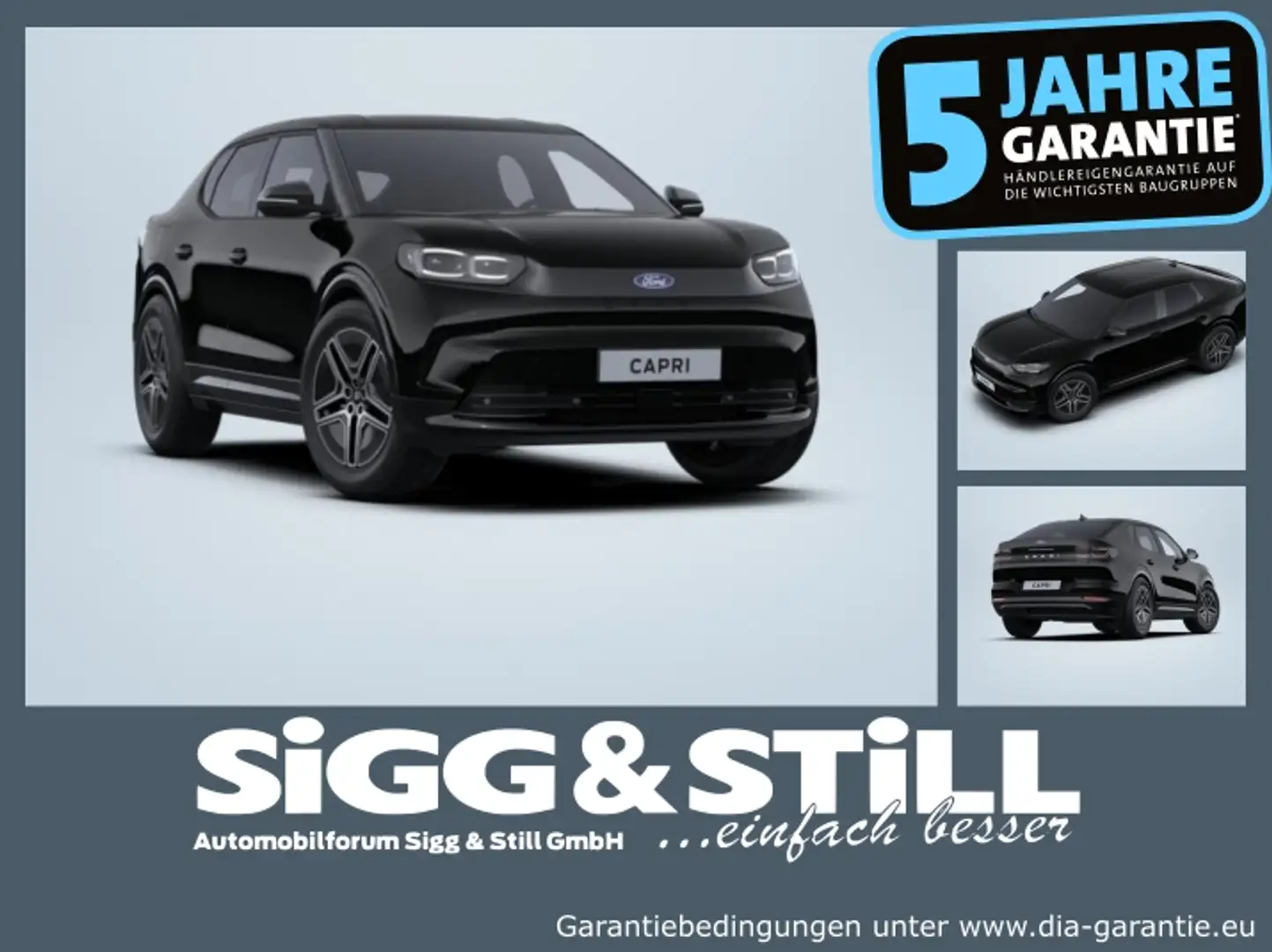 Ford Capri Premium EXTENDED RANGE RWD PANO*360°*iACC Schwarz - 1