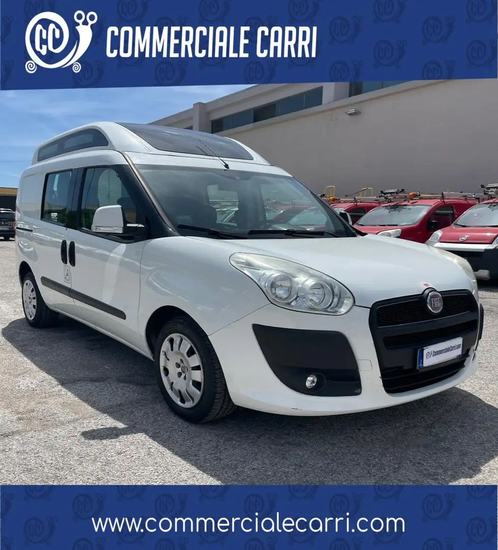 Fiat Doblo 1.6 MJ COMBI XL CON PEDANA POSTERIORE PER DISABILI Білий - 1