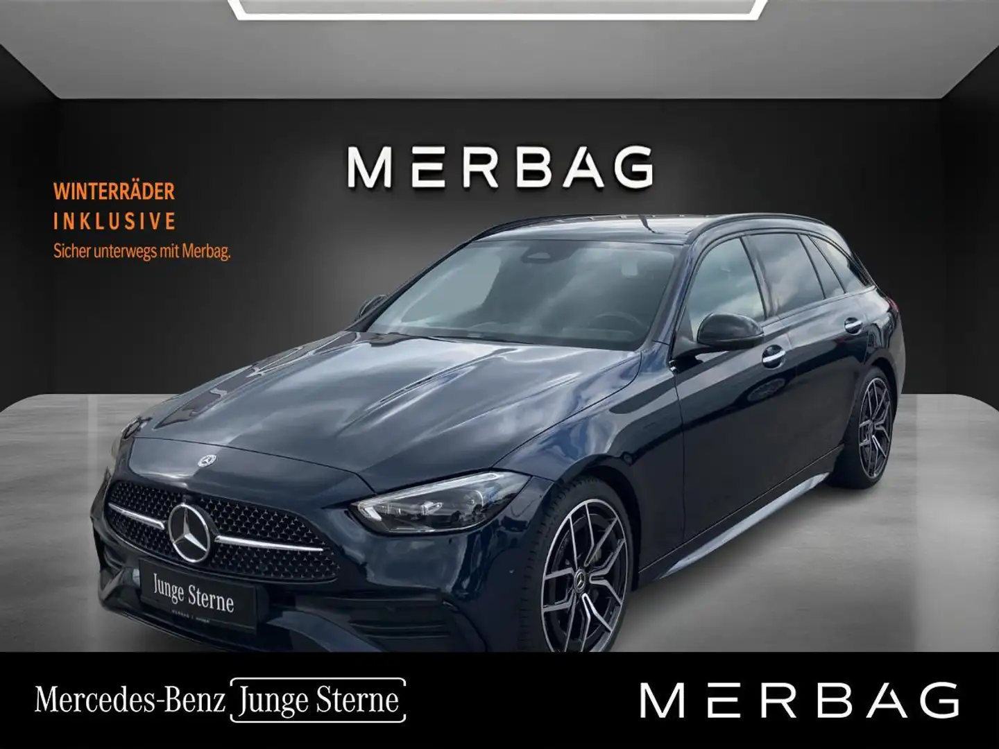 Mercedes-Benz C 220 d T-Modell AMG Line Blauw - 1