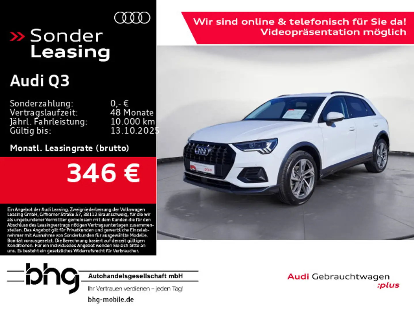 Audi Q3 35 TFSI S-tronic advanced AHK Navi LED Keyles Weiß - 1