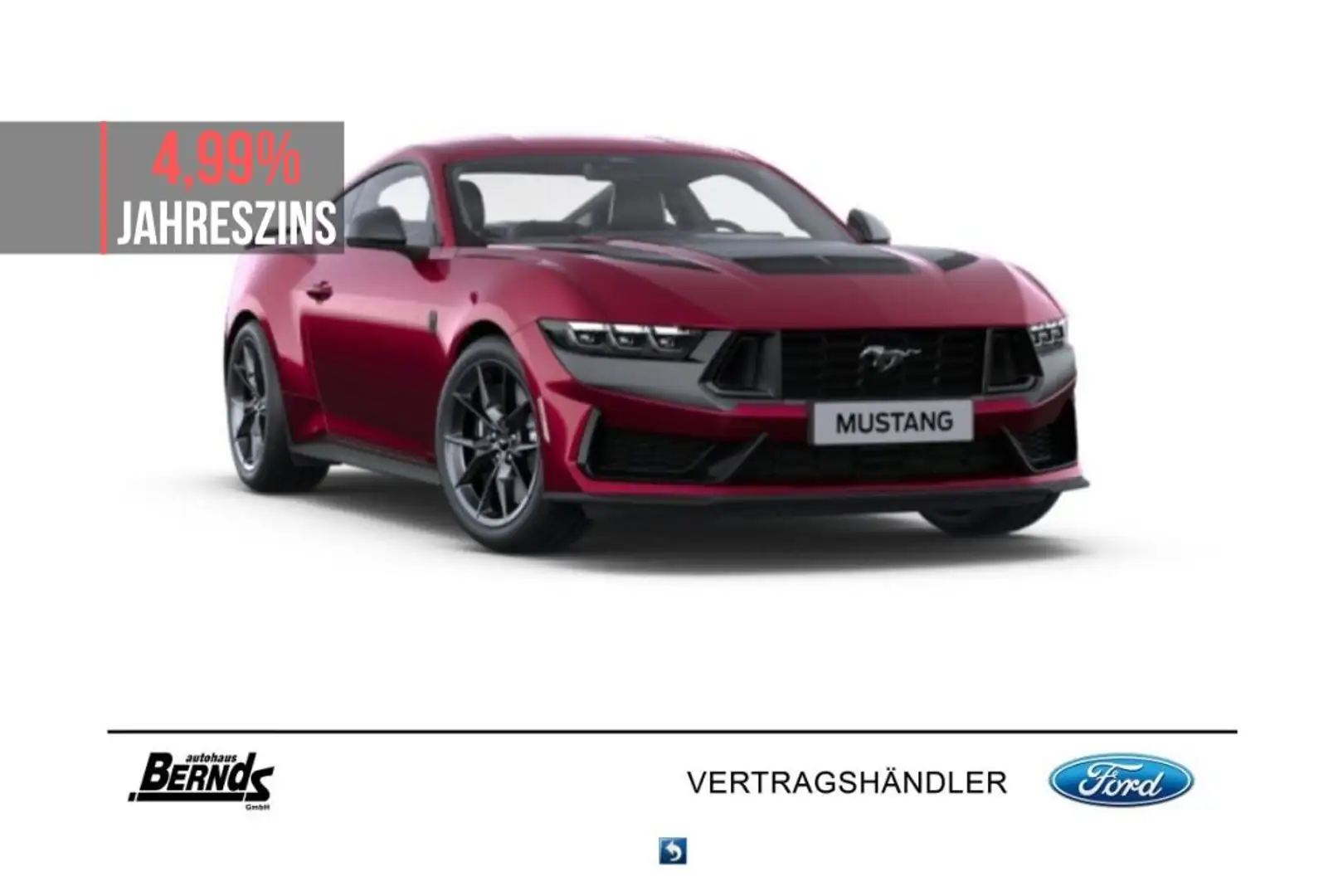 Ford Mustang Fastback 5.0 Ti-VCT V8 Aut. Dark Horse Burdeos - 1