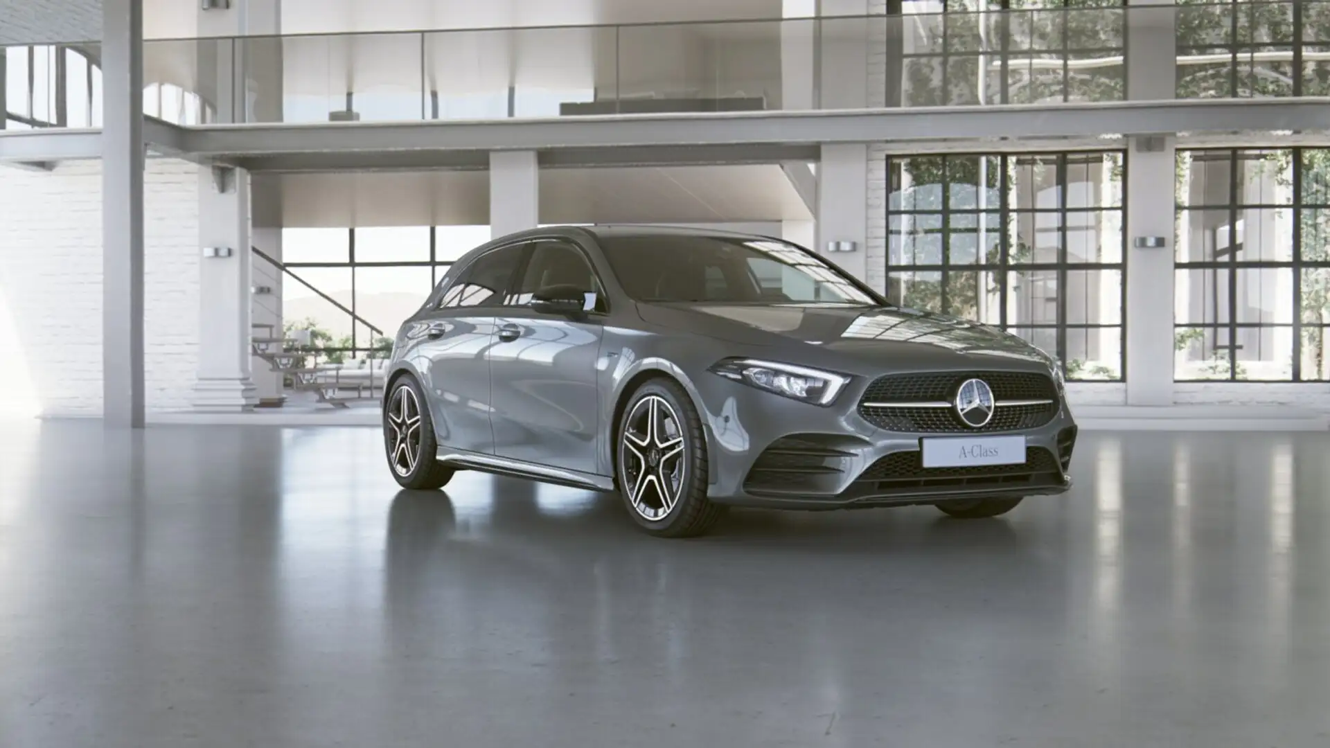 Mercedes-Benz A 250 A 250 e AMG+EDIT2020+NIGHT+LEDER+SITZHZ+AMBIENTE Grigio - 2