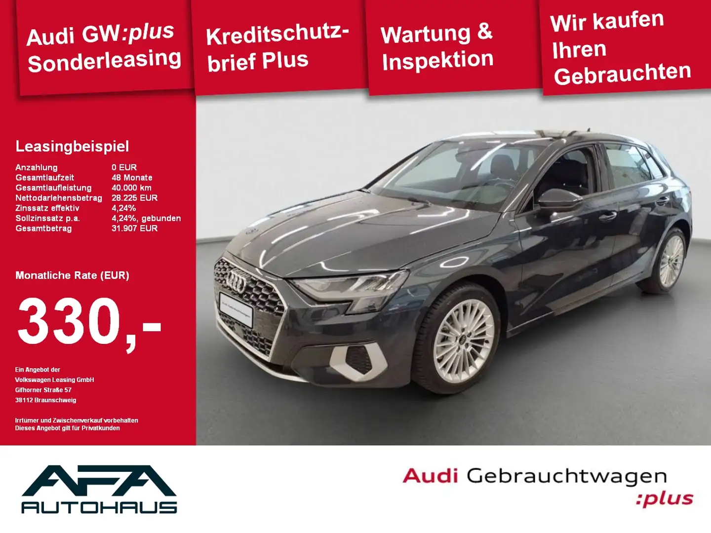 Audi A3 Sportback 35 TFSI Advan. Smart.Int*GRA*SHZ*PDC Grau - 1