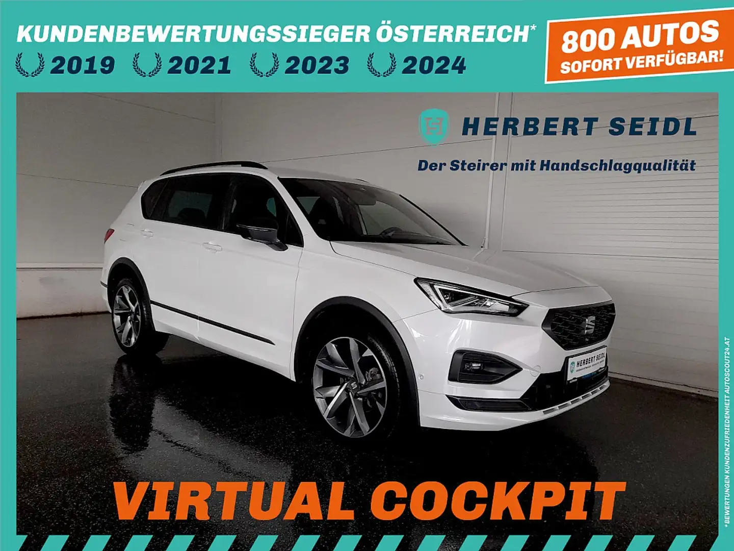 SEAT Tarraco FR-LINE 2,0 TDI DSG *7-SITZE / 20 ZOLL / DCC / ... Blanc - 1