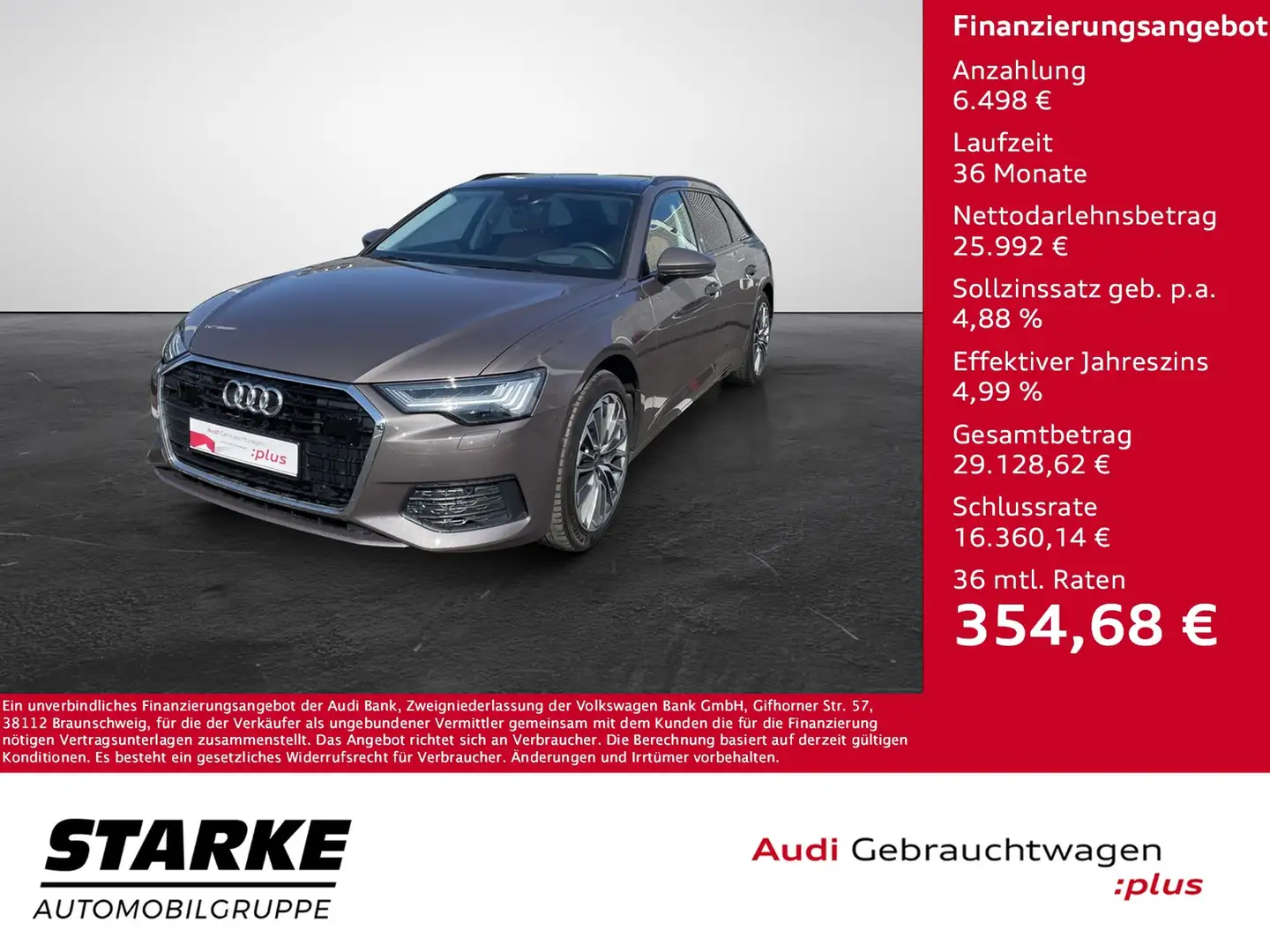 Audi A6 Avant 50 TFSI e S tronic quattro Brun - 1