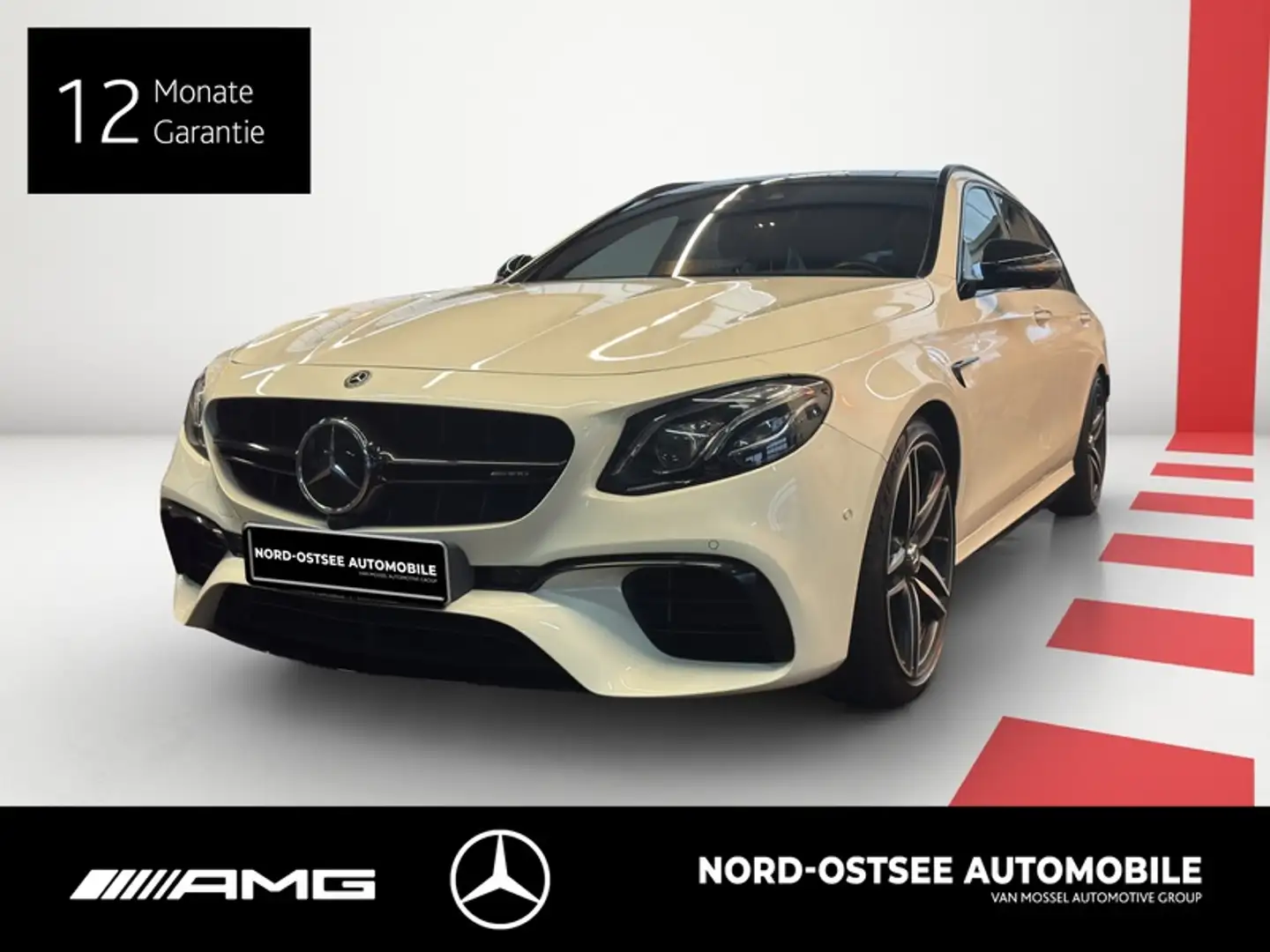 Mercedes-Benz E 63 AMG S T 4M+ STANDHZG HUD NIGHT PANO BURMEST Blanc - 1